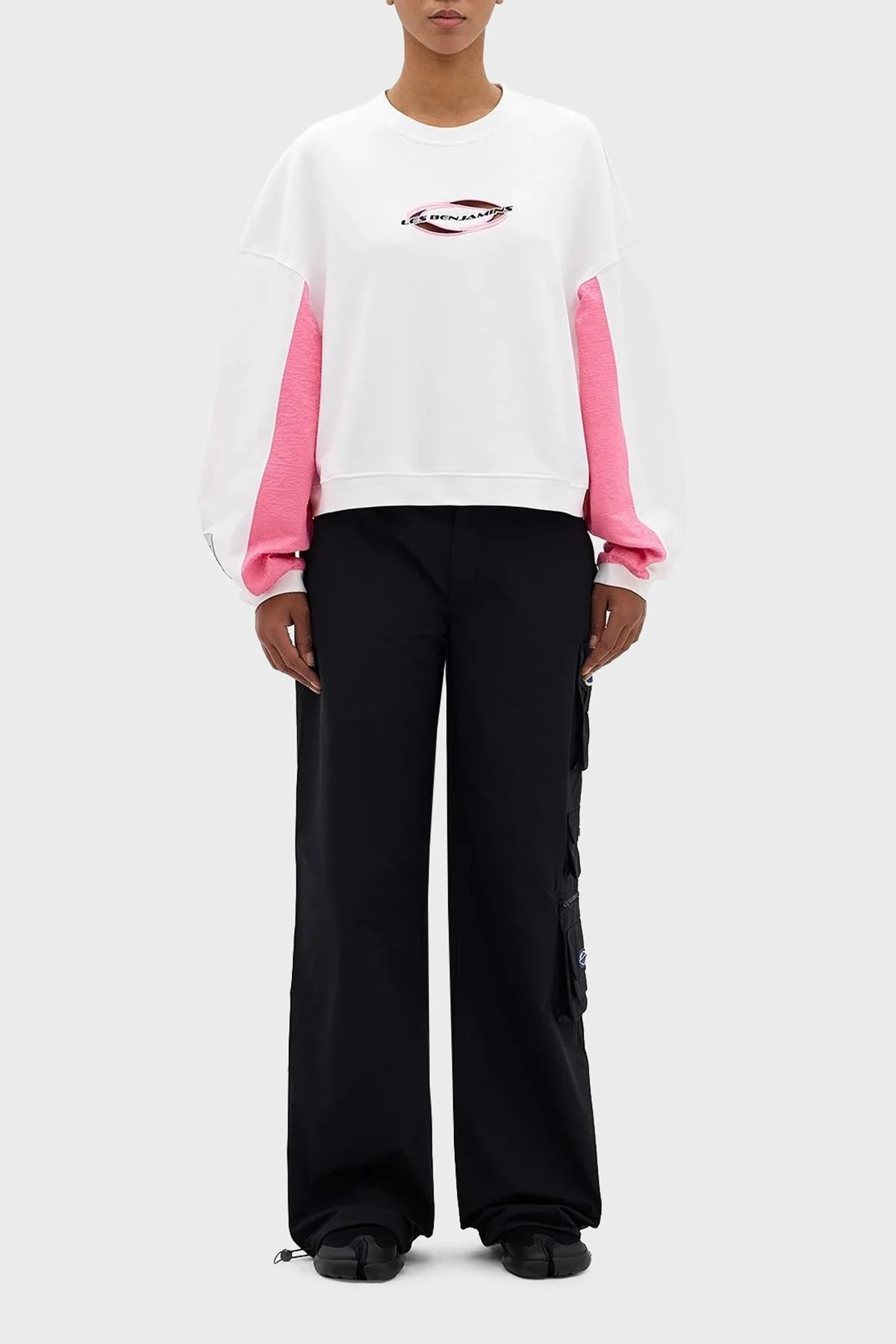 Les Benjamins Pamuklu Bisiklet Yaka Regular Fit Bayan Sweat LB24SSKISFUSW-004 BEYAZ - 9