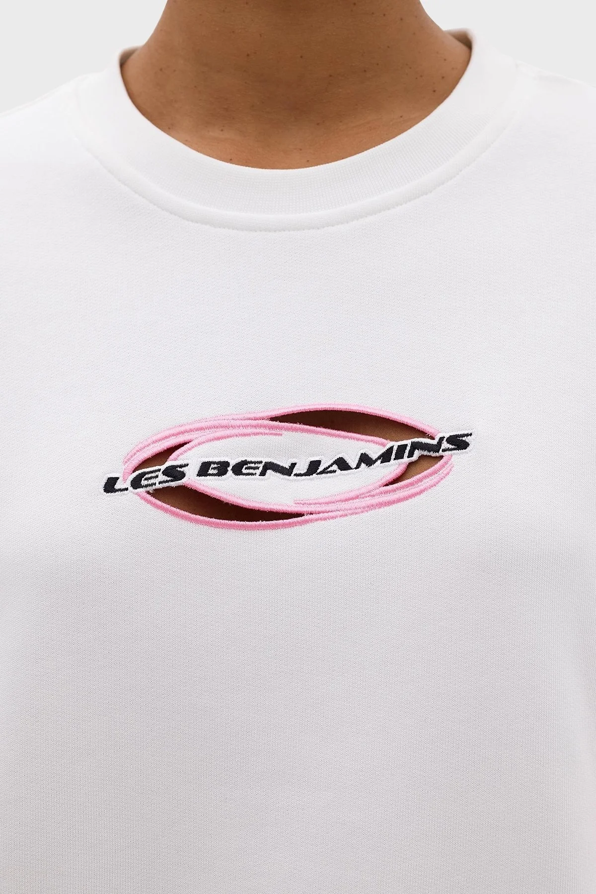 Les Benjamins Pamuklu Bisiklet Yaka Regular Fit Bayan Sweat LB24SSKISFUSW-004 BEYAZ - 10