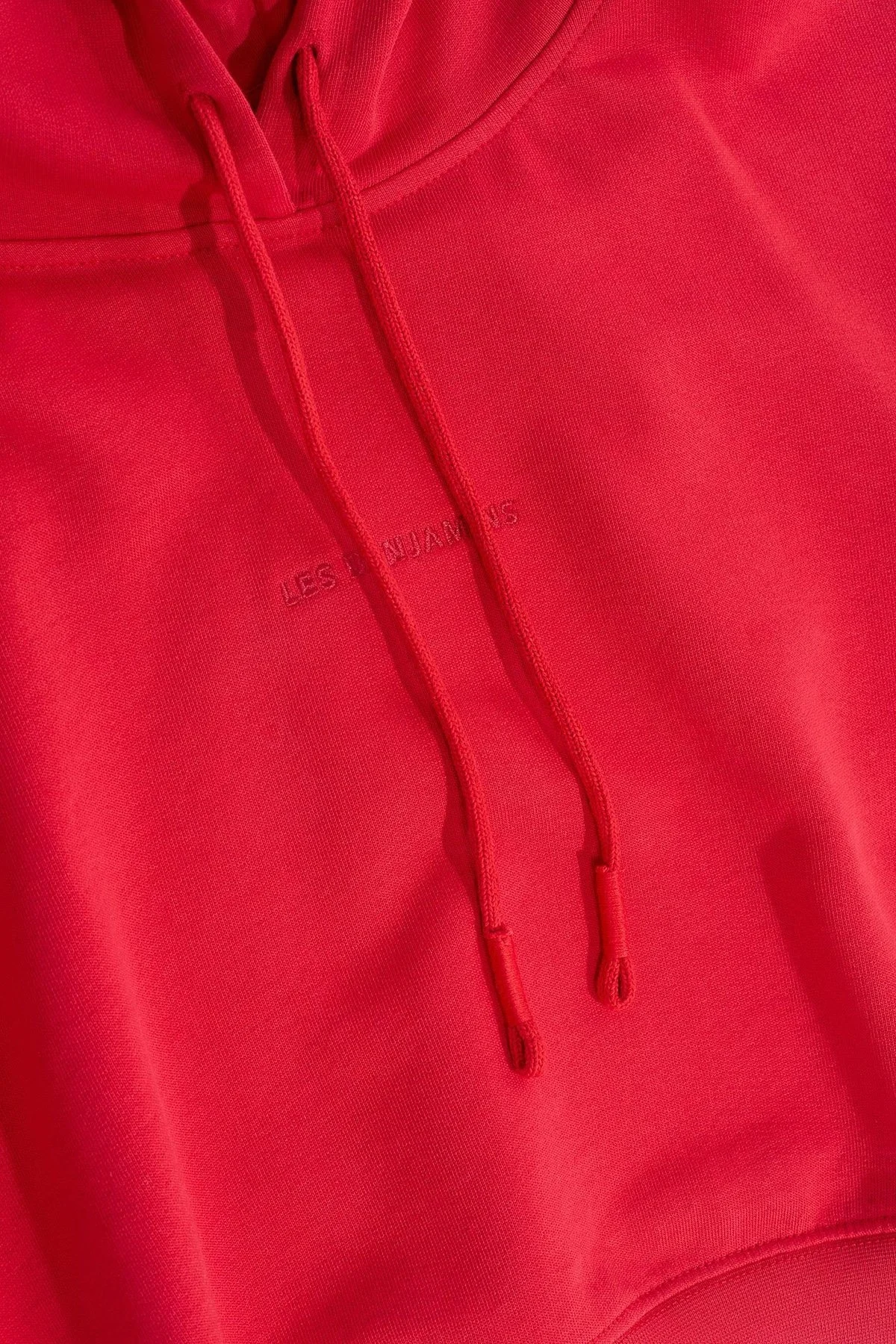 Les Benjamins Pamuklu Crop Fit Kapüşonlu Bayan Sweat LB24FWESSFUHD-302 KIRMIZI - 5