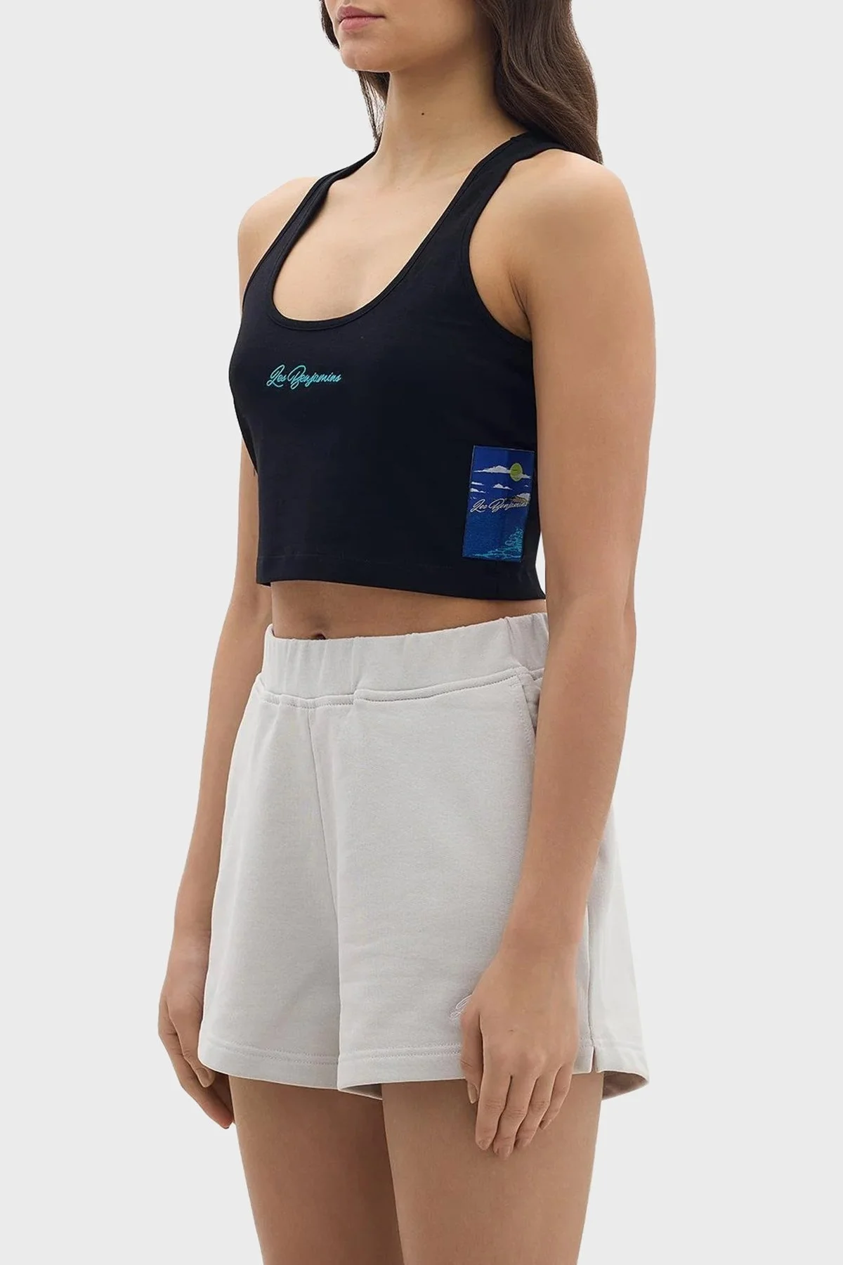 Les Benjamins Pamuklu Cropped Fit Bayan Top LB24SSKISFUTN-002 SİYAH - 3