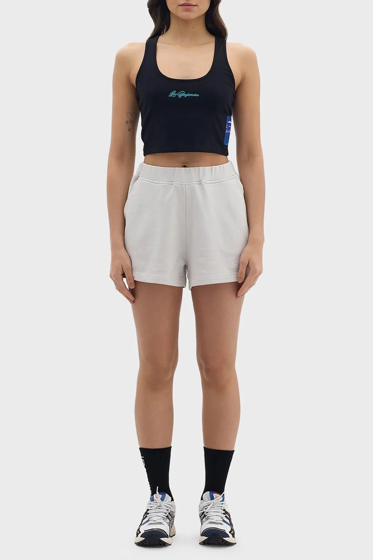 Les Benjamins Pamuklu Cropped Fit Bayan Top LB24SSKISFUTN-002 SİYAH - 4