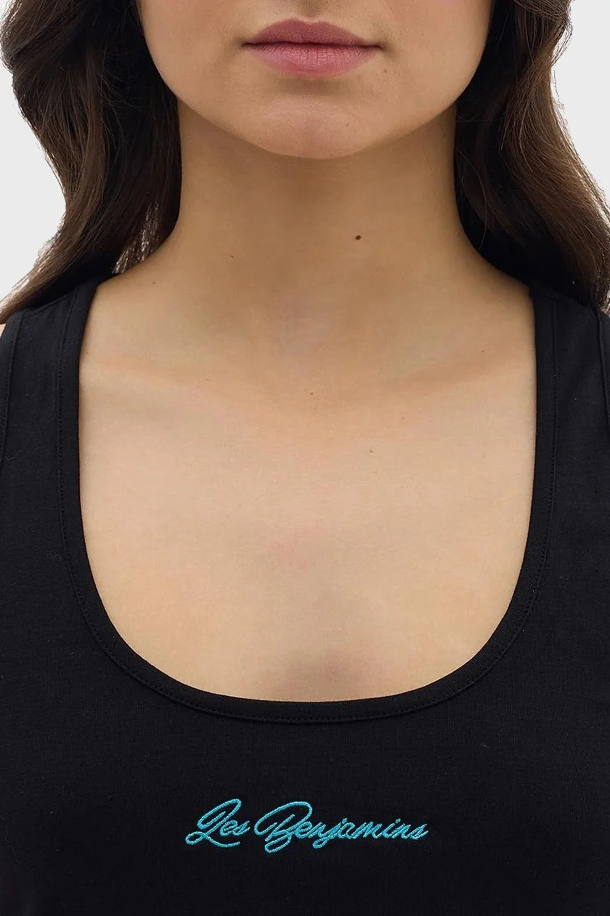 Les Benjamins Pamuklu Cropped Fit Bayan Top LB24SSKISFUTN-002 SİYAH - 5