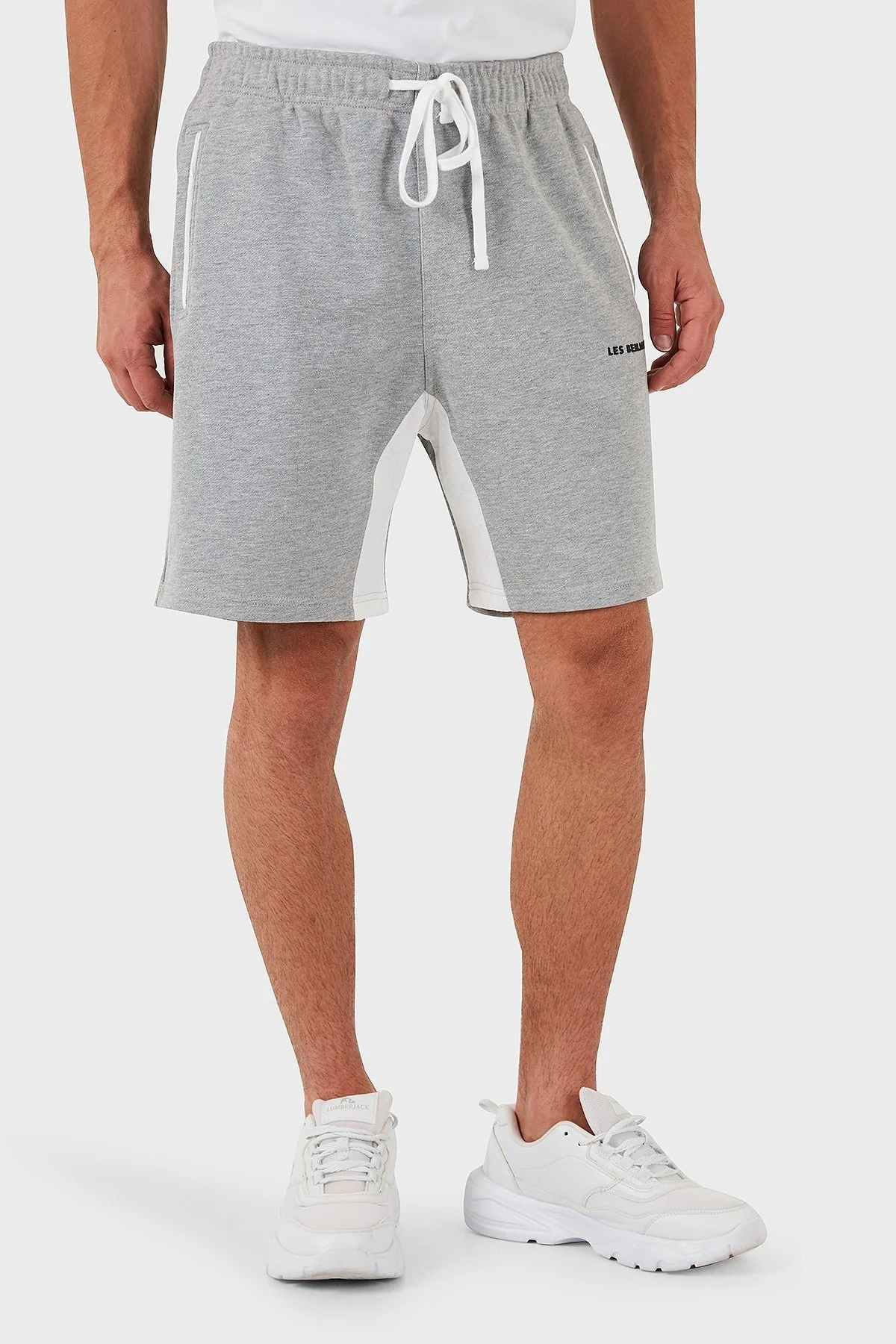Les Benjamins Pamuklu Logolu Regular Fit Erkek Short LB24SSCLAMUSO-407 GRİ - 1