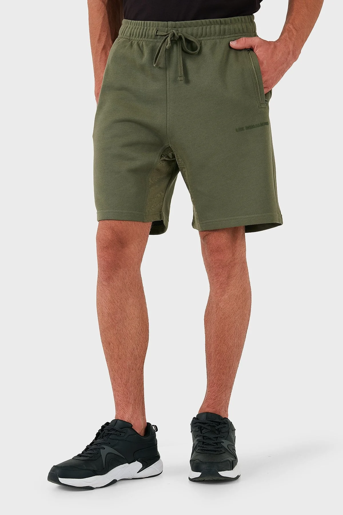 Les Benjamins Pamuklu Logolu Regular Fit Erkek Short LB24SSCLAMUSO-409 HAKİ - 8