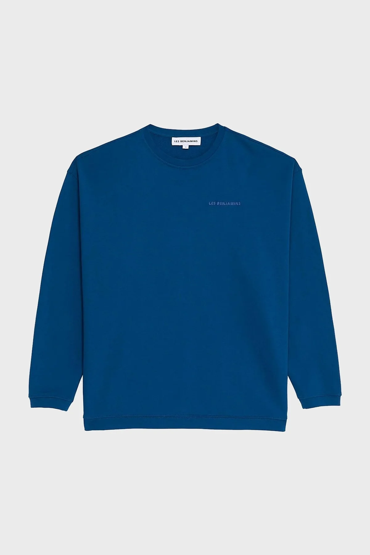 Les Benjamins Pamuklu Oversize Bisiklet Yaka Erkek Sweat LB24FWESSMUSW-302 PETROL - 6