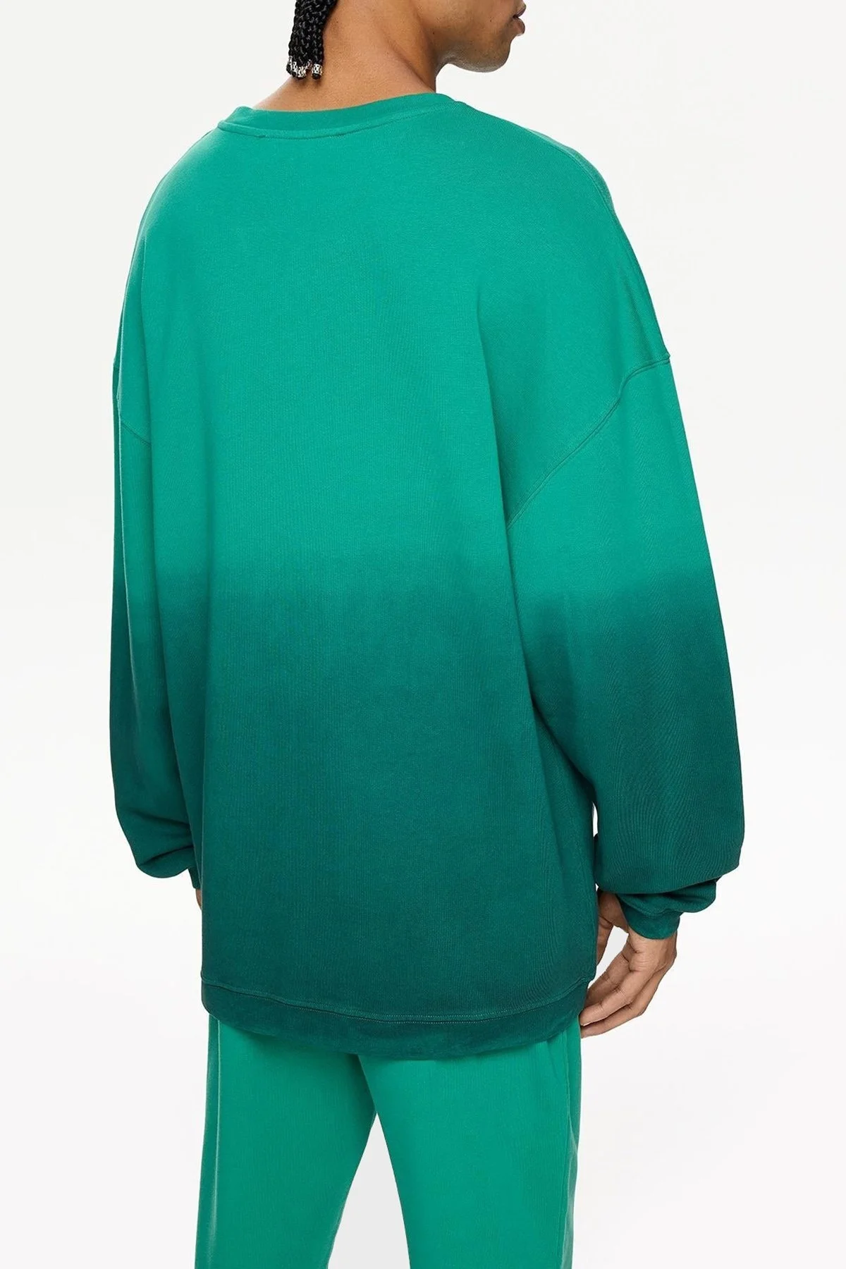 Les Benjamins Pamuklu Oversize Bisiklet Yaka Erkek Sweat LB24FWESSMUSW-304 YEŞİL - 3