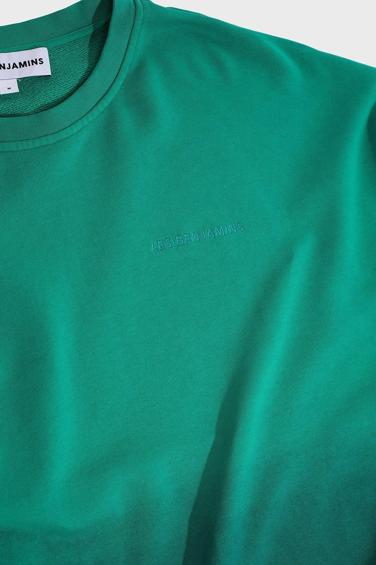 Les Benjamins Pamuklu Oversize Bisiklet Yaka Erkek Sweat LB24FWESSMUSW-304 YEŞİL - 5