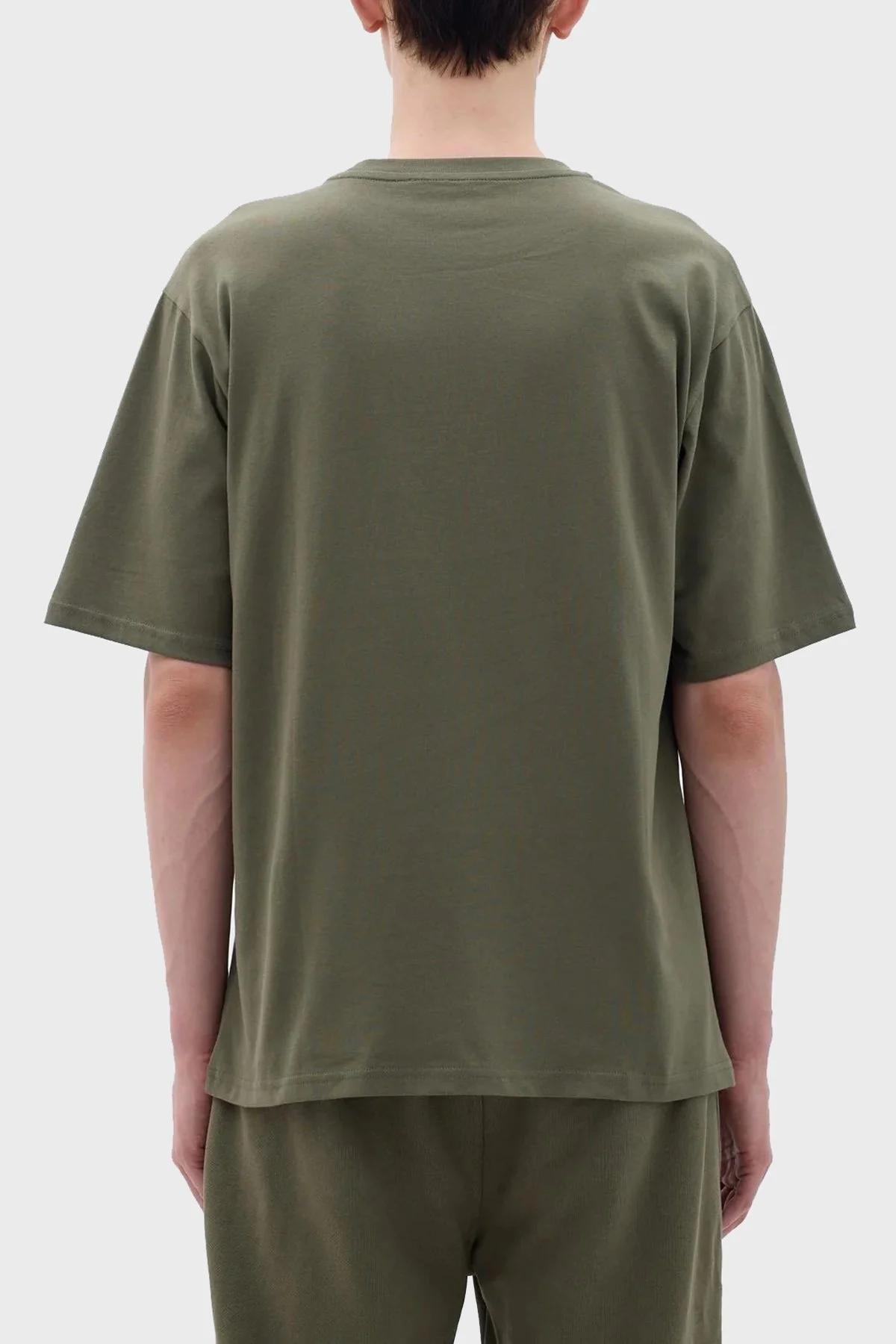 Les Benjamins Pamuklu Oversize Bisiklet Yaka Erkek T Shirt B23FWCLAMUTS-405 YEŞİL - 3