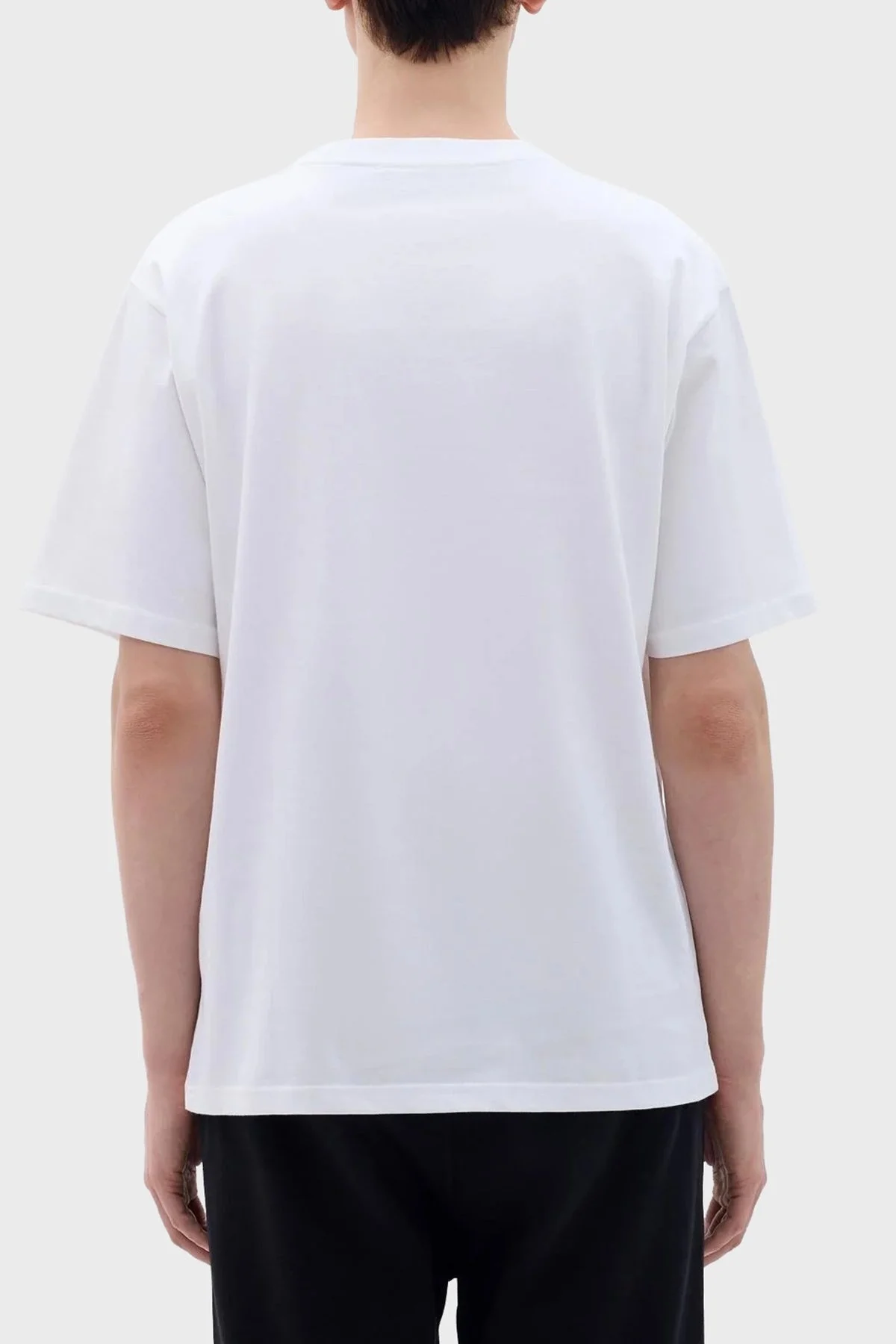 Les Benjamins Pamuklu Oversize Bisiklet Yaka Erkek T Shirt LB23FWCLAMUTS-403 BEYAZ - 3