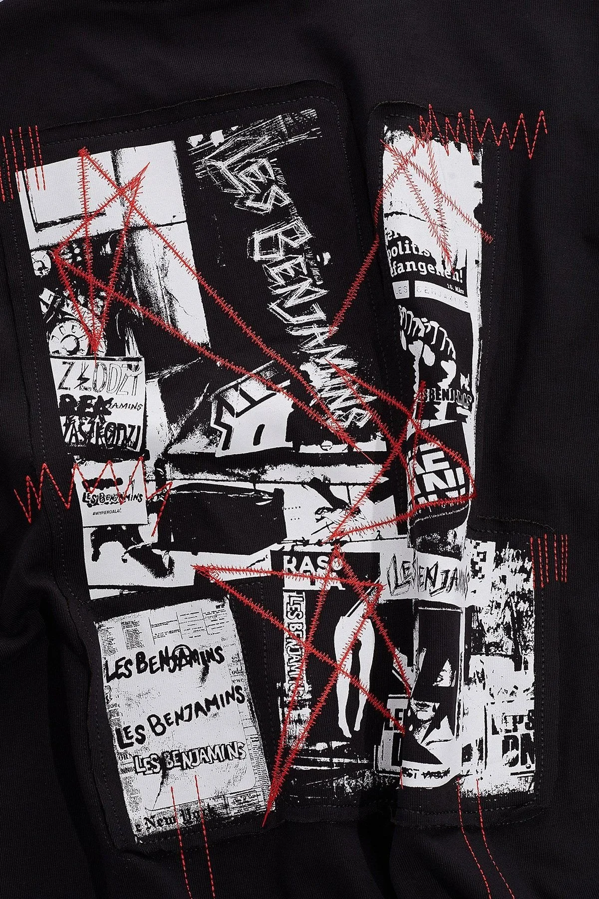 Les Benjamins Pamuklu Oversize Bisiklet Yaka Erkek T Shirt LB24FWEAPMUTS-016 SİYAH - 7