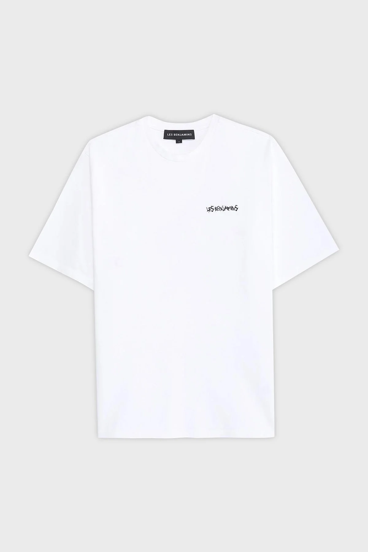 Les Benjamins Pamuklu Oversize Bisiklet Yaka Erkek T Shirt LB24FWEAPMUTS-017 BEYAZ - 2