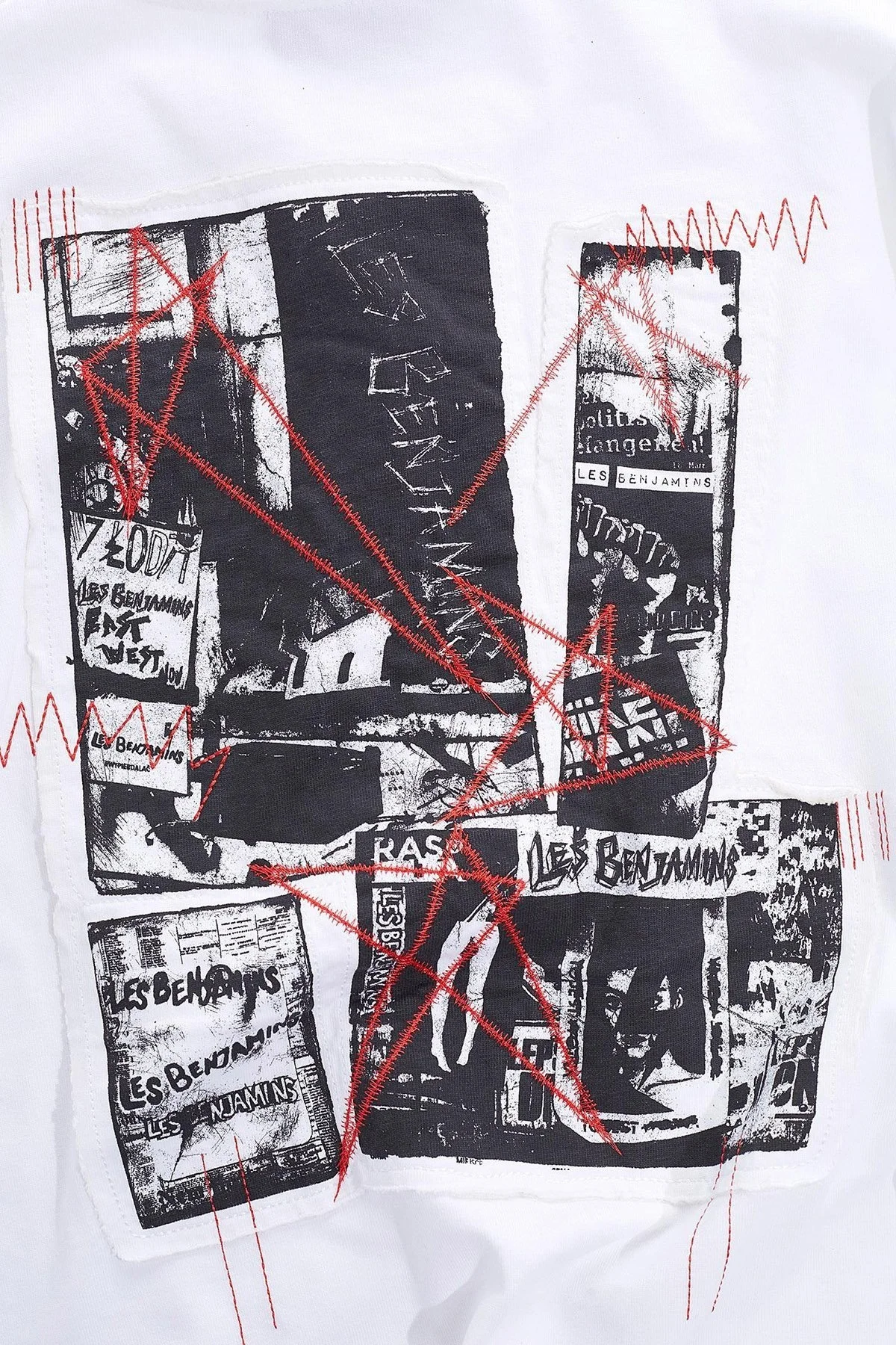 Les Benjamins Pamuklu Oversize Bisiklet Yaka Erkek T Shirt LB24FWEAPMUTS-017 BEYAZ - 7