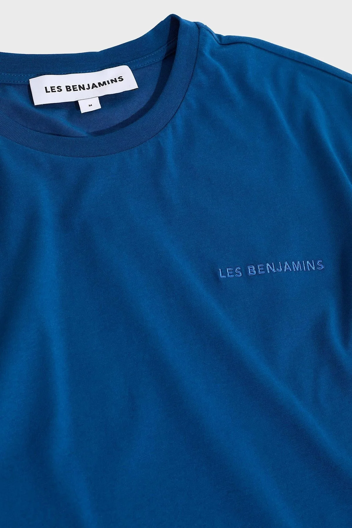 Les Benjamins Pamuklu Oversize Bisiklet Yaka Erkek T Shirt LB24FWESSMUTS-302 PETROL - 4