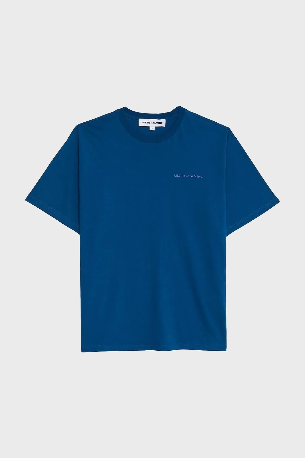 Les Benjamins Pamuklu Oversize Bisiklet Yaka Erkek T Shirt LB24FWESSMUTS-302 PETROL - 6