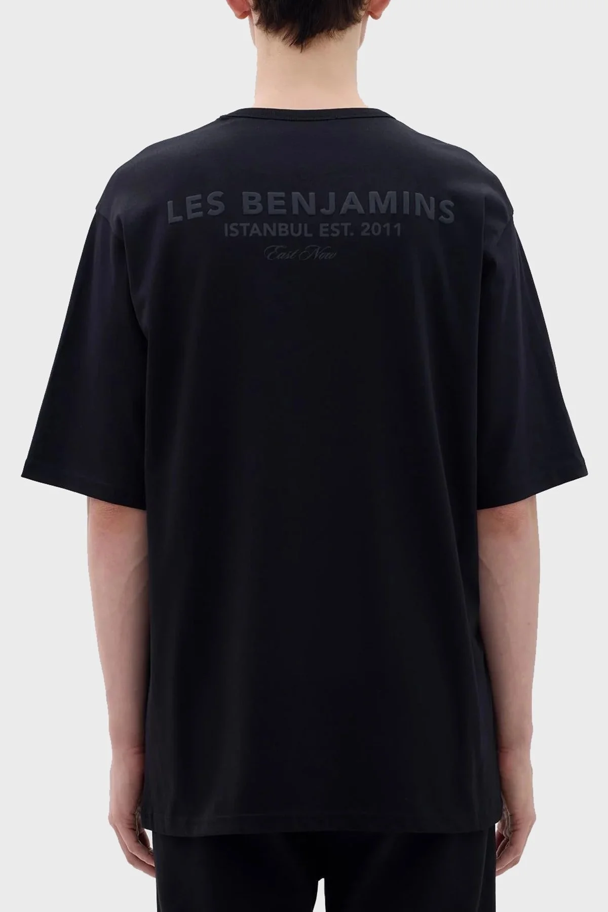 Les Benjamins Pamuklu Oversize Erkek T Shirt LB23FWCLAMUTS-408 SİYAH - 3