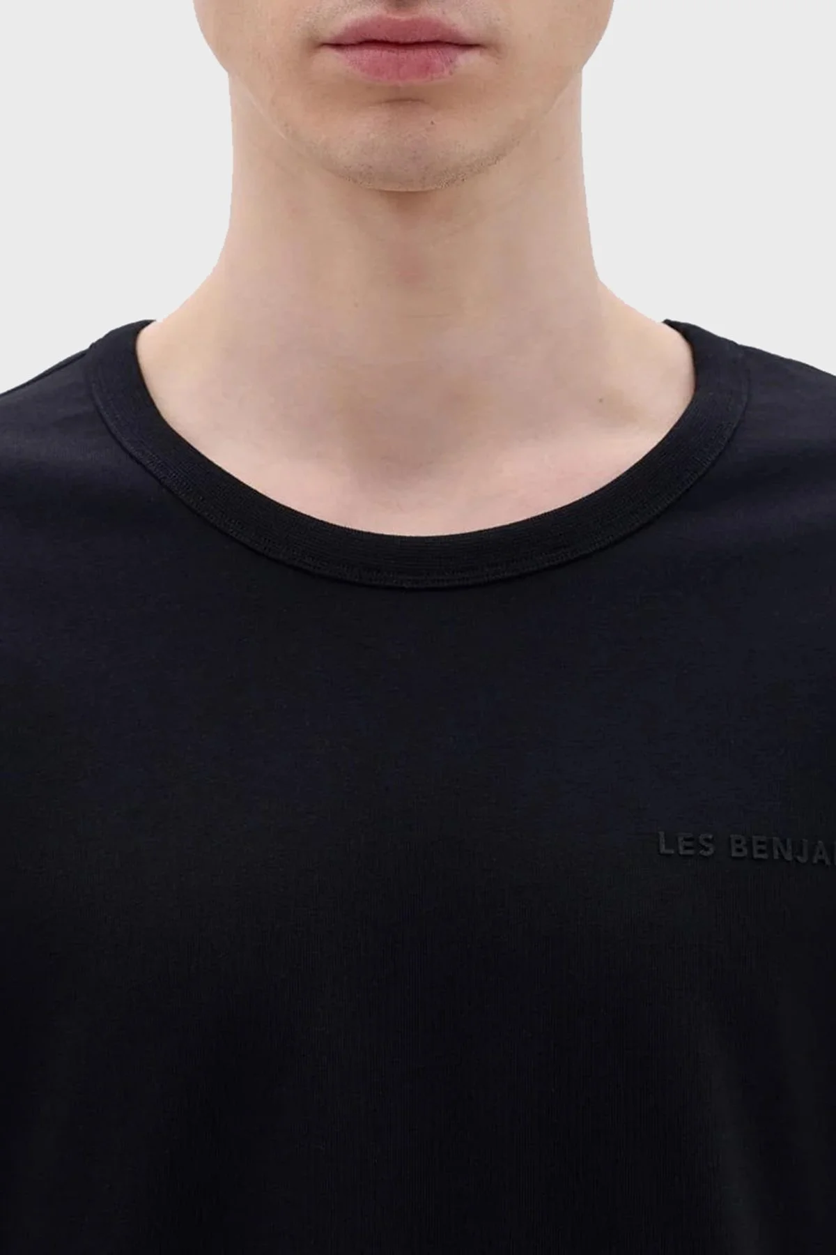 Les Benjamins Pamuklu Oversize Erkek T Shirt LB23FWCLAMUTS-408 SİYAH - 4