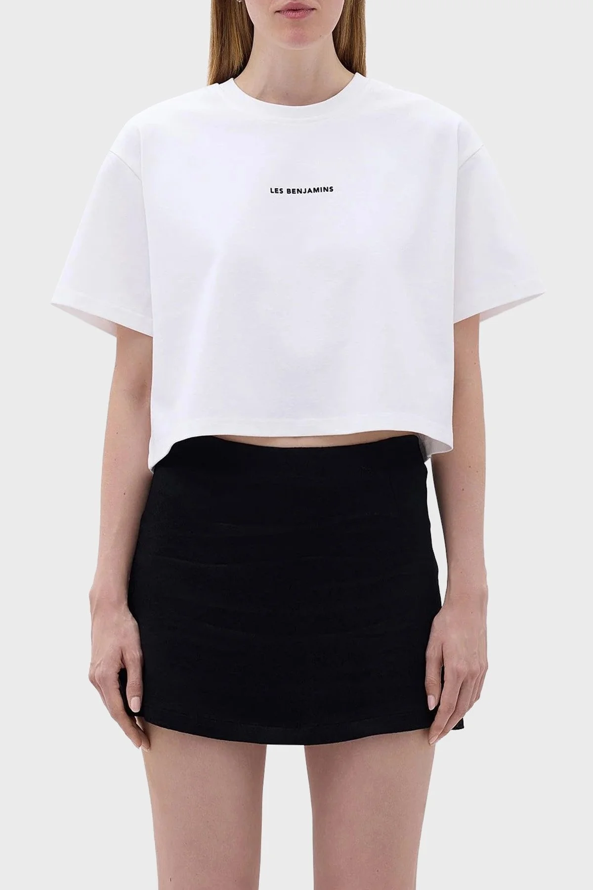 Les Benjamins Pamuklu Oversize Fit Bayan T Shirt LB23FWCLAFUTS-409 BEYAZ - 1