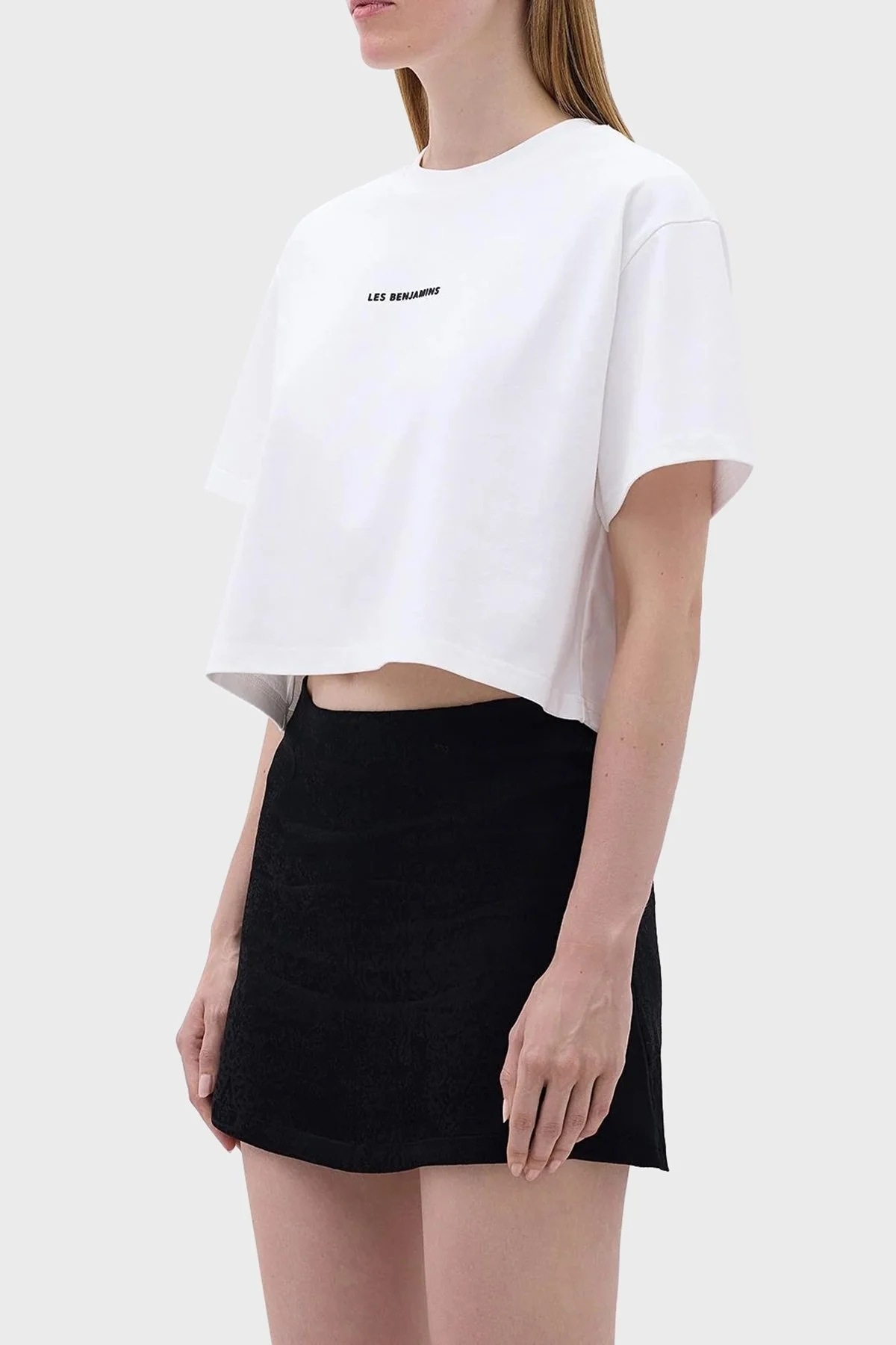 Les Benjamins Pamuklu Oversize Fit Bayan T Shirt LB23FWCLAFUTS-409 BEYAZ - 3