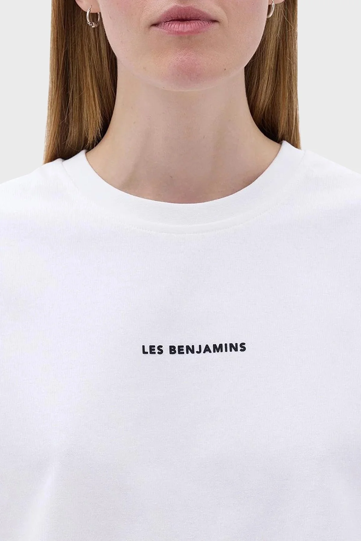 Les Benjamins Pamuklu Oversize Fit Bayan T Shirt LB23FWCLAFUTS-409 BEYAZ - 4