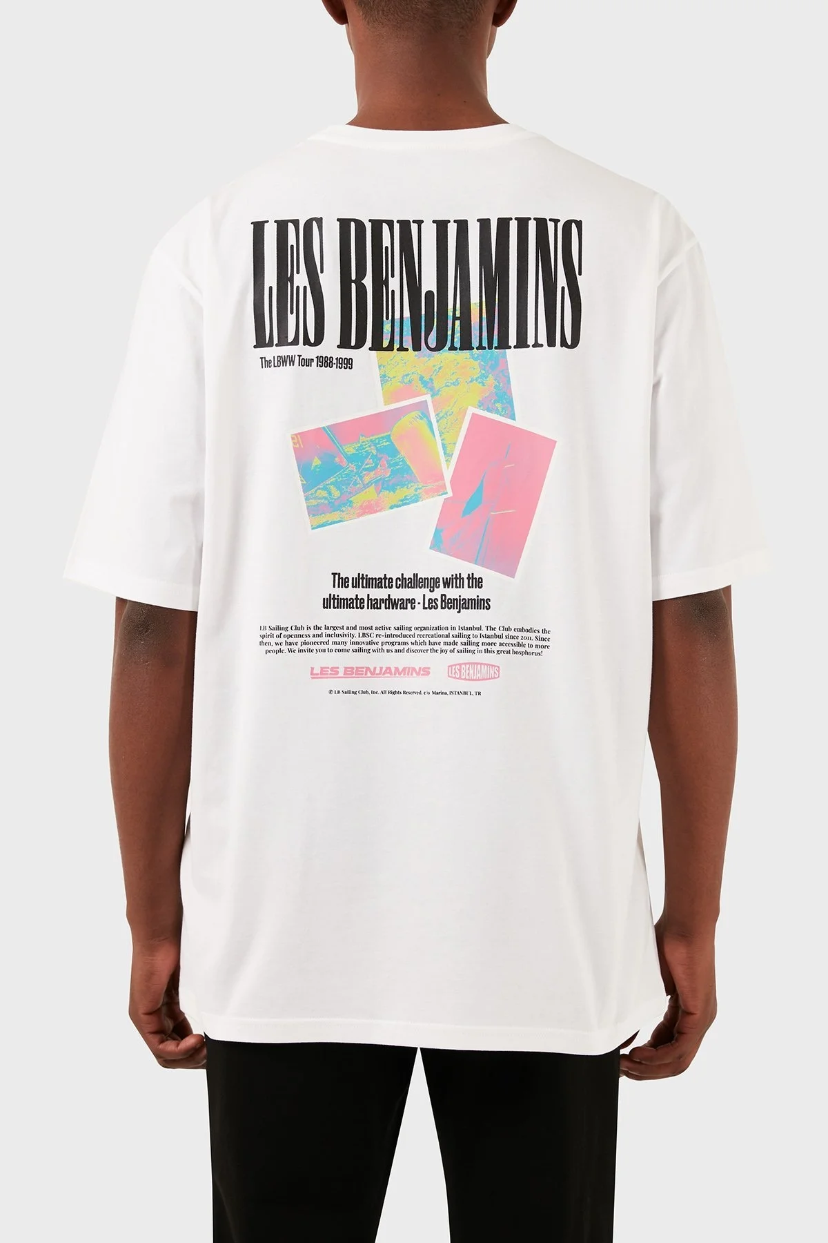Les Benjamins Pamuklu Oversize Fit Bisiklet Yaka Erkek T Shirt LB24SSKISMUTS-025 BEYAZ - 8