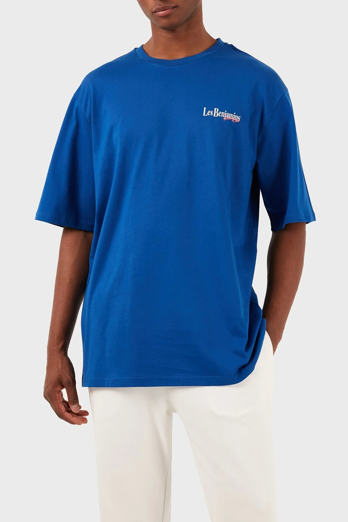 Les Benjamins Pamuklu Oversize Fit Bisiklet Yaka Erkek T Shirt LB24SSKISMUTS-027 SAKS - 2