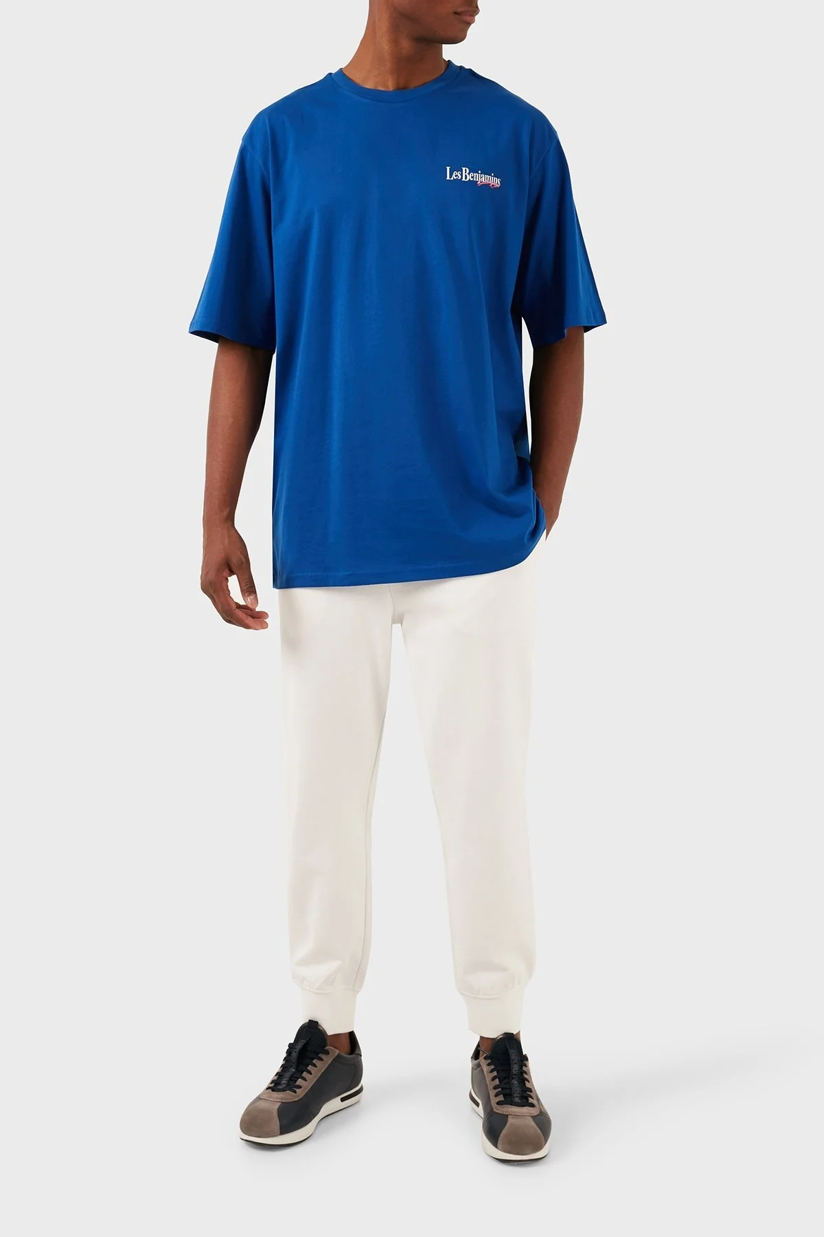 Les Benjamins Pamuklu Oversize Fit Bisiklet Yaka Erkek T Shirt LB24SSKISMUTS-027 SAKS - 4