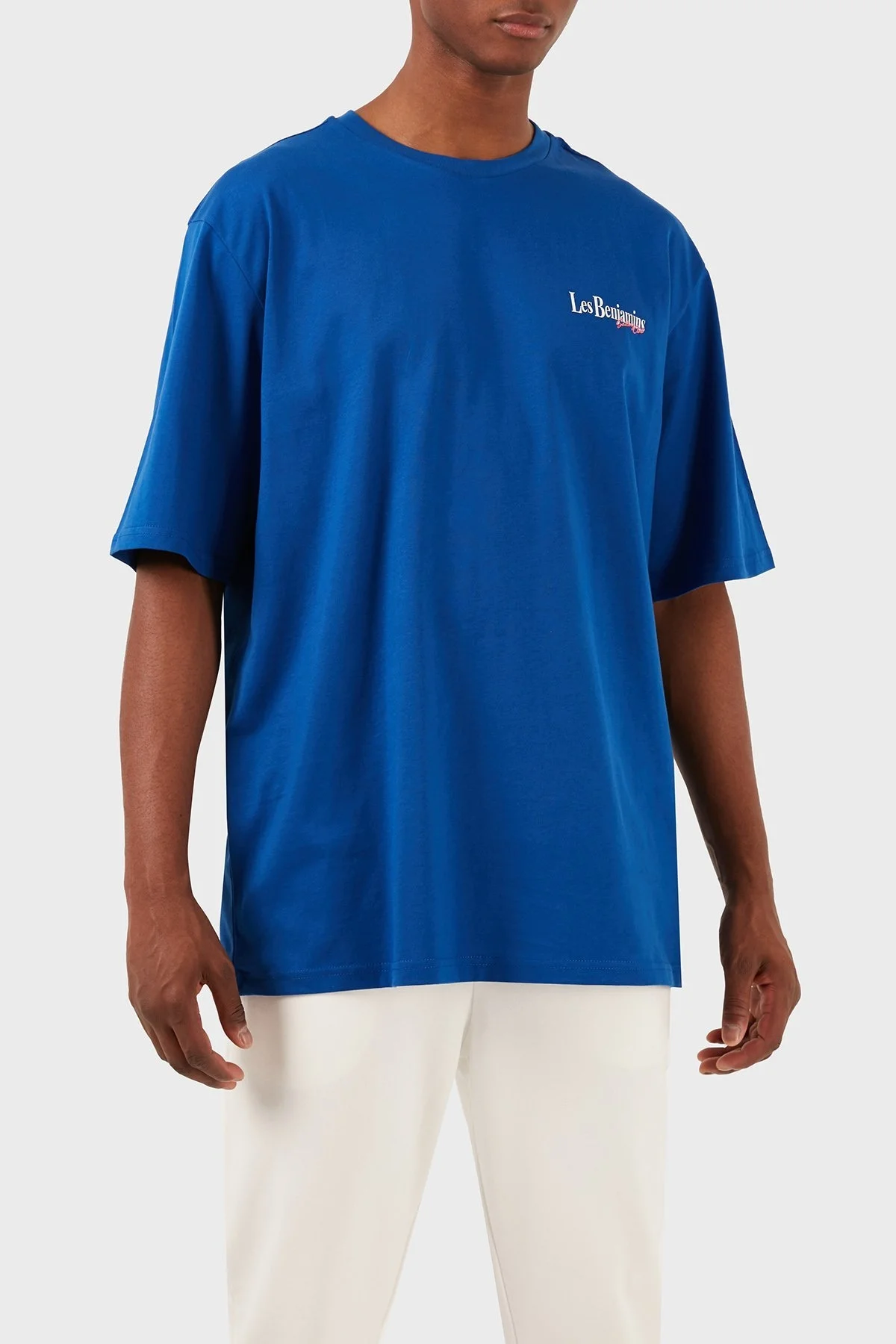 Les Benjamins Pamuklu Oversize Fit Bisiklet Yaka Erkek T Shirt LB24SSKISMUTS-027 SAKS - 6