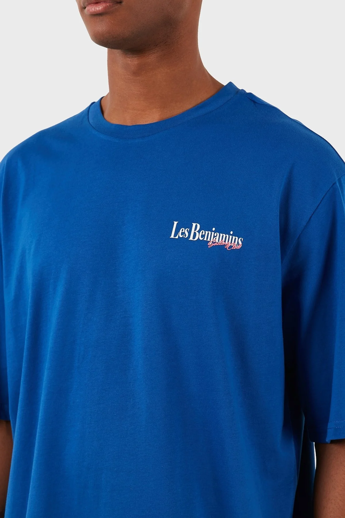 Les Benjamins Pamuklu Oversize Fit Bisiklet Yaka Erkek T Shirt LB24SSKISMUTS-027 SAKS - 7