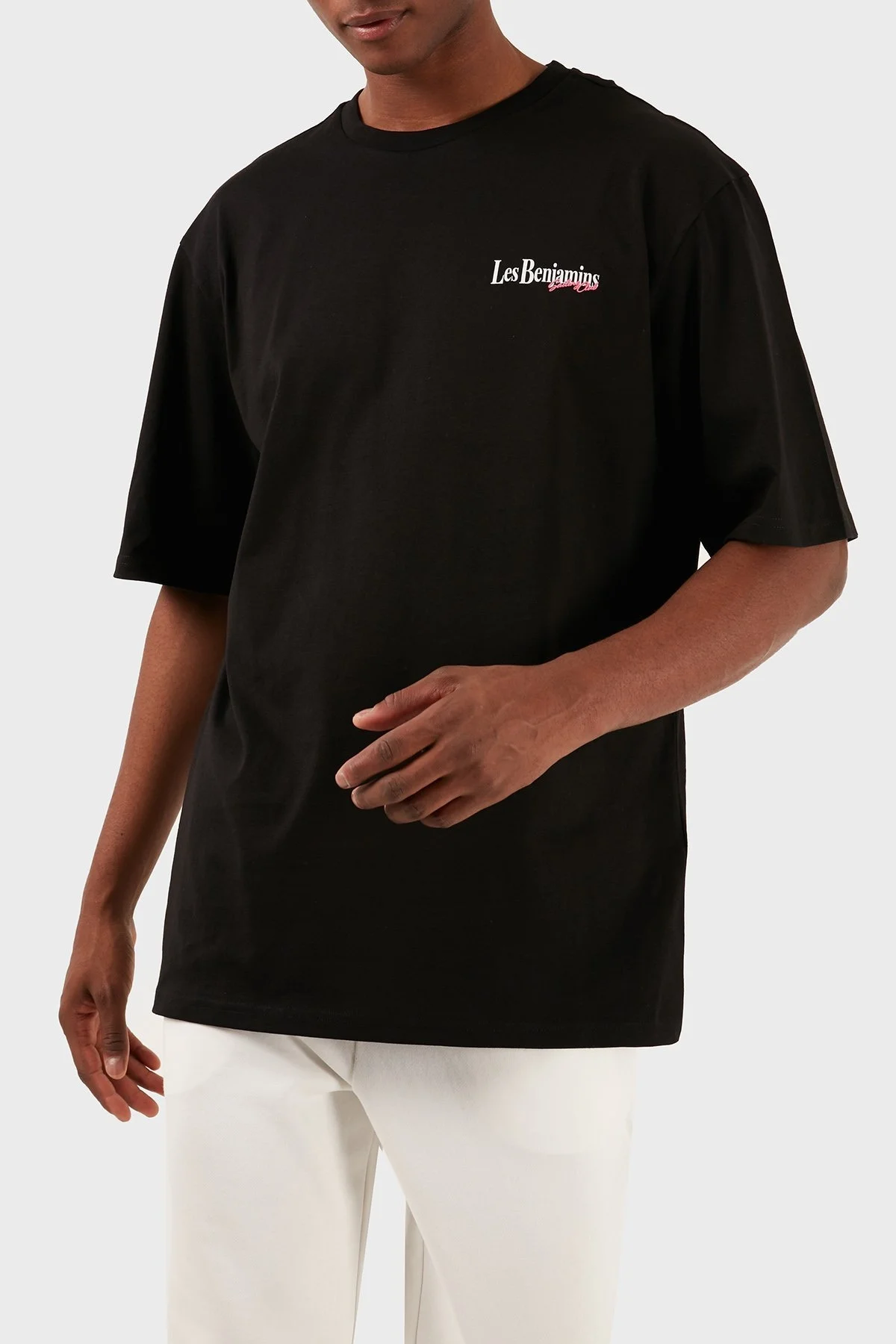 Les Benjamins Pamuklu Oversize Fit Bisiklet Yaka Erkek T Shirt LB24SSKISMUTS-028 SİYAH - 7