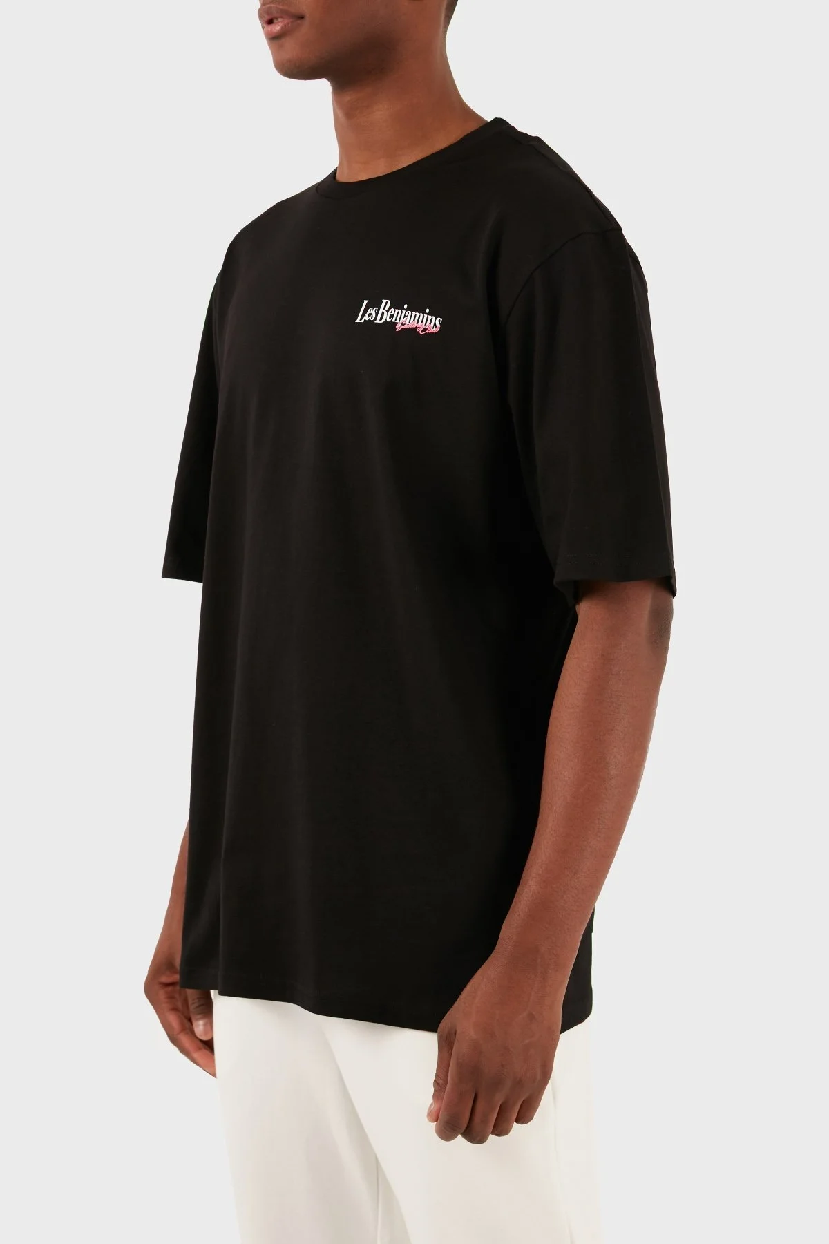 Les Benjamins Pamuklu Oversize Fit Bisiklet Yaka Erkek T Shirt LB24SSKISMUTS-028 SİYAH - 8