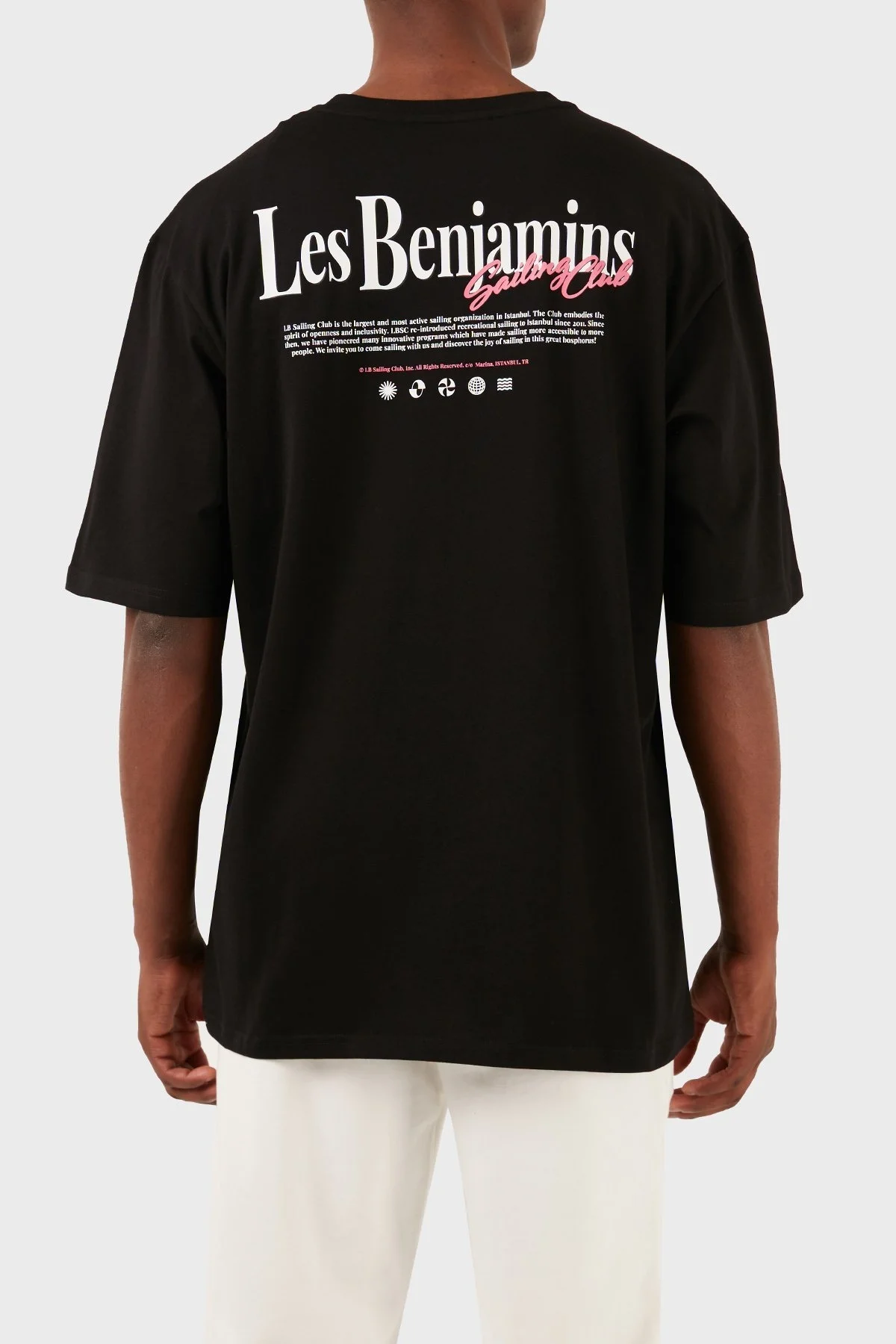 Les Benjamins Pamuklu Oversize Fit Bisiklet Yaka Erkek T Shirt LB24SSKISMUTS-028 SİYAH - 9