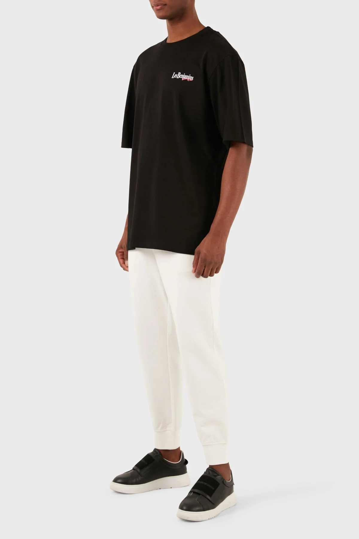 Les Benjamins Pamuklu Oversize Fit Bisiklet Yaka Erkek T Shirt LB24SSKISMUTS-028 SİYAH - 11