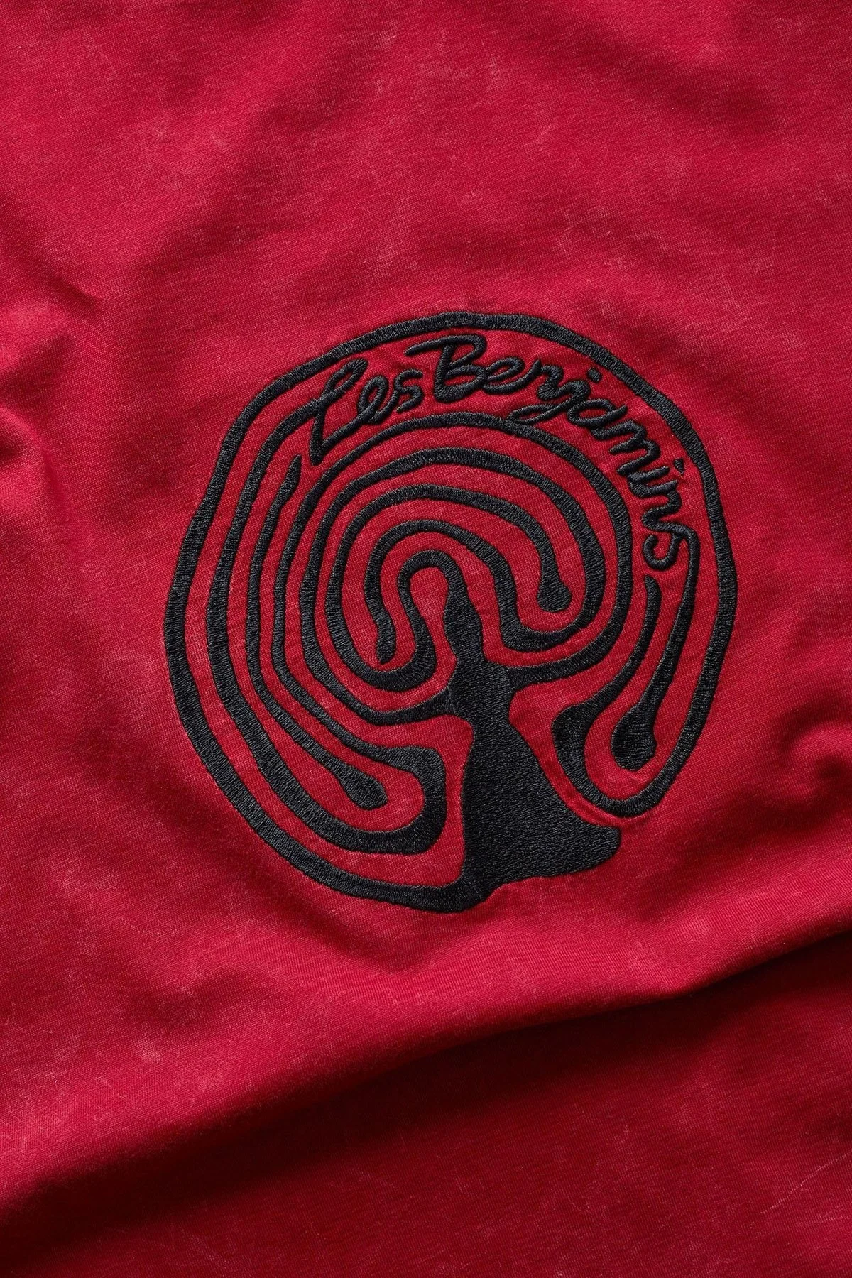 Les Benjamins Pamuklu Oversize Fit Bisiklet Yaka Logolu Erkek T Shirt LB25FWTURMUOT-015 KIRMIZI - 5