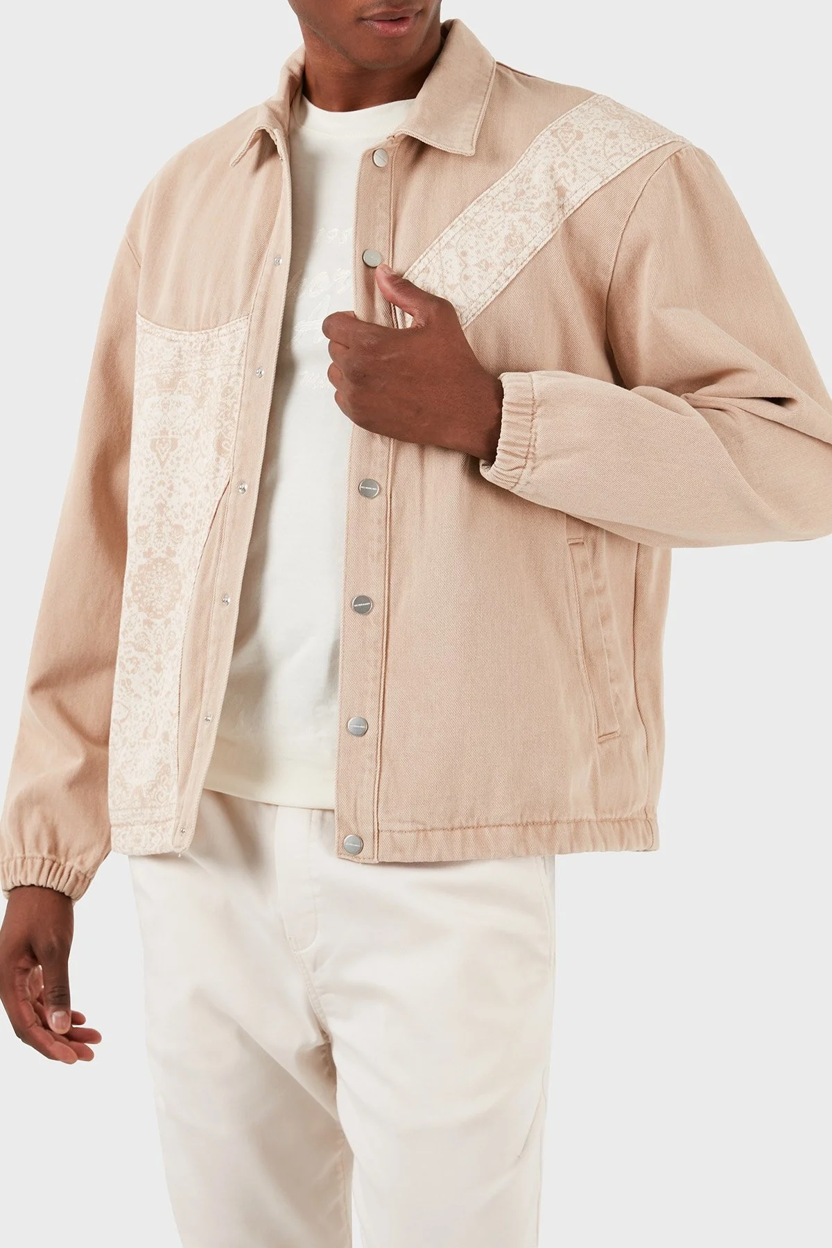 Les Benjamins Pamuklu Oversize Fit Erkek Ceket LB24SSKISMUJC-003 BEJ - 5