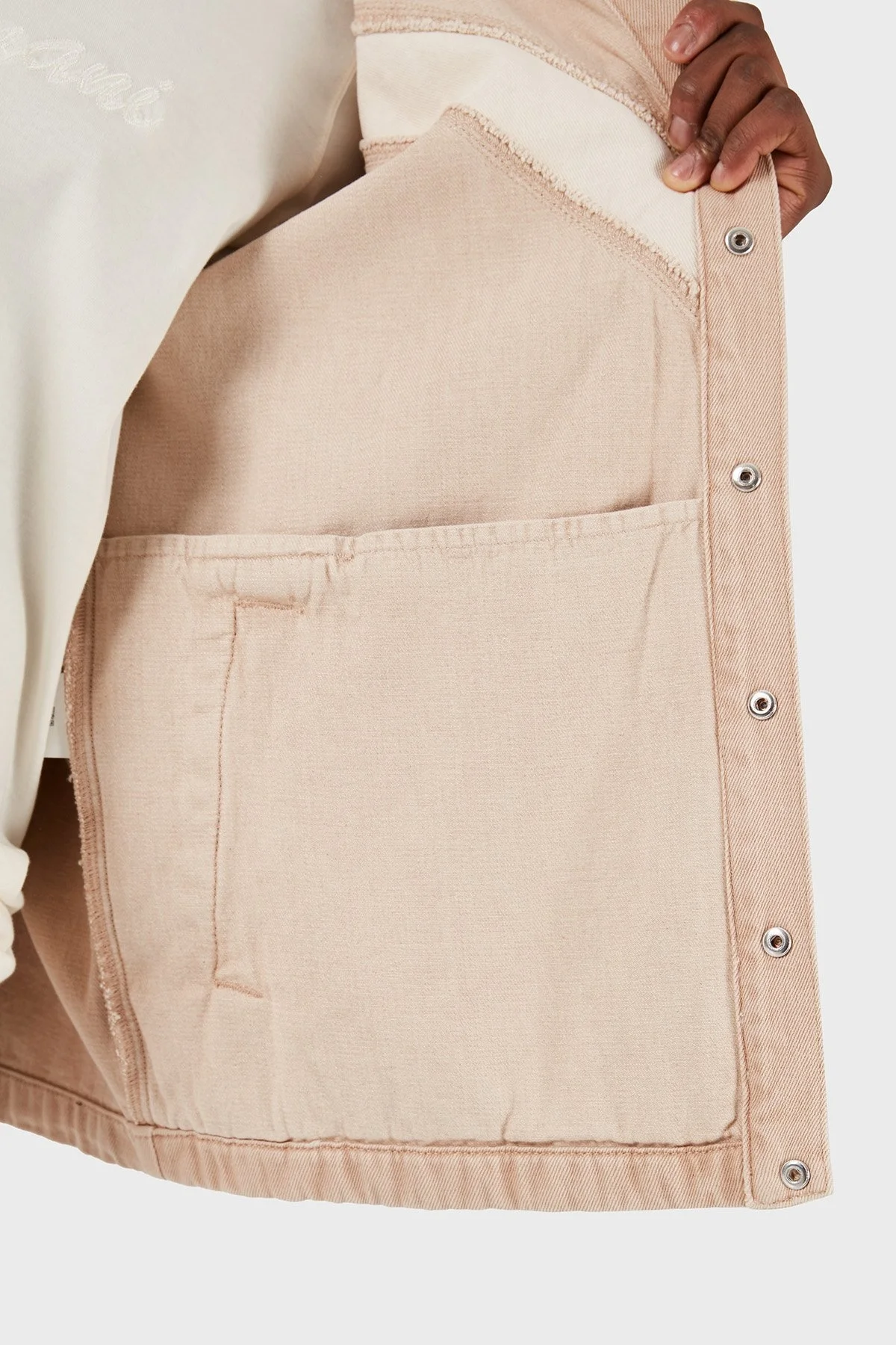 Les Benjamins Pamuklu Oversize Fit Erkek Ceket LB24SSKISMUJC-003 BEJ - 6