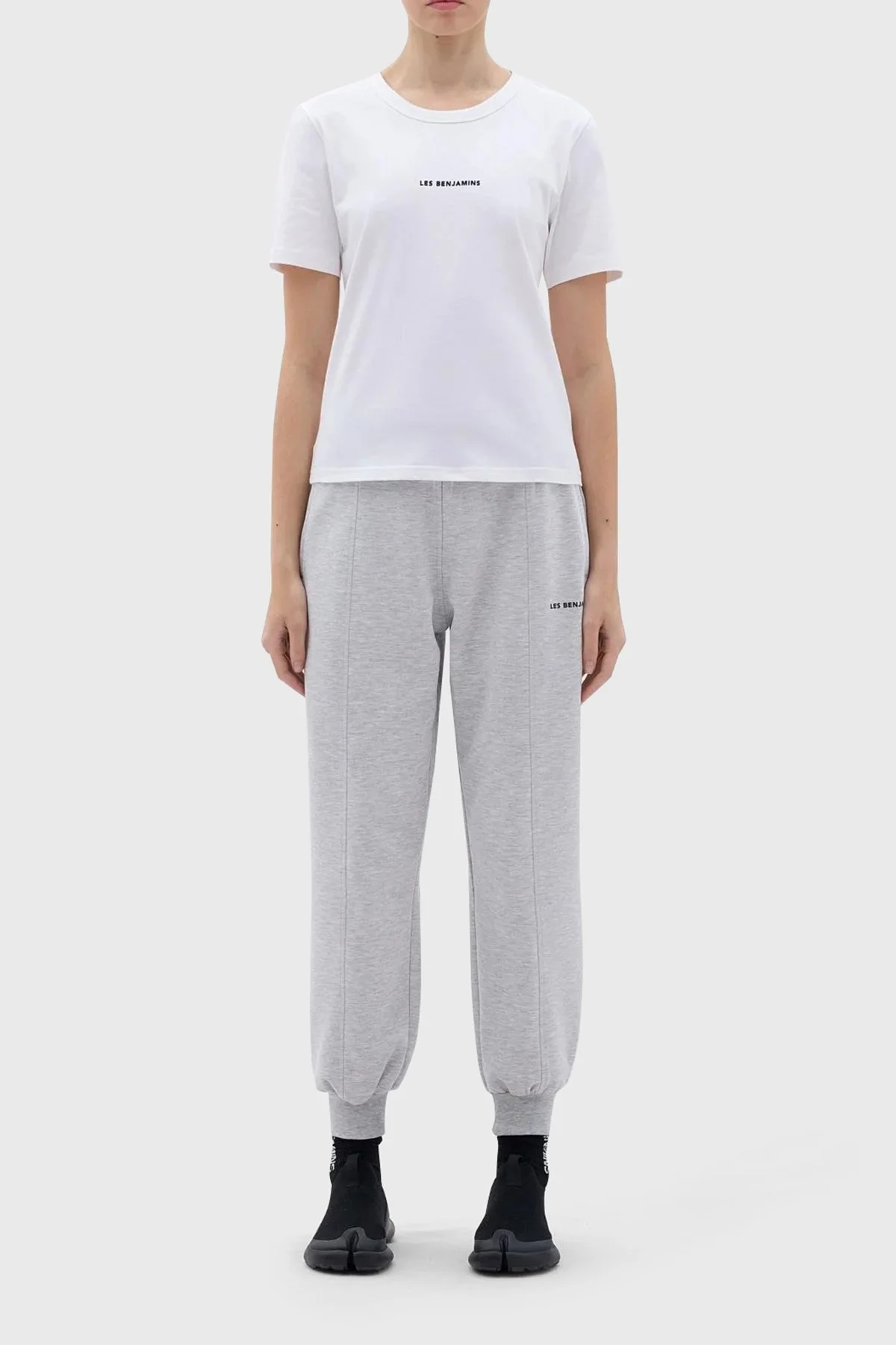 Les Benjamins Pamuklu Regular Fit Bayan T Shirt LB23FWCLAFUTS-402 BEYAZ - 4