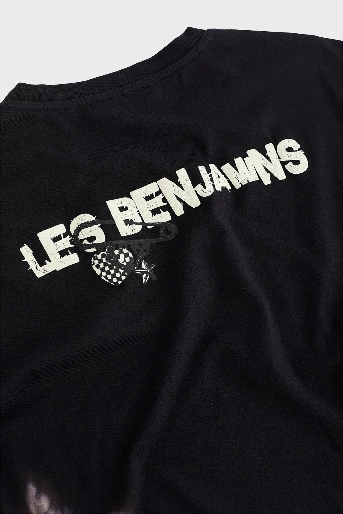Les Benjamins Pamuklu Regular Fit Bisiklet Yaka Batik Bayan T Shirt LB24FWEAPFUTS-011 SİYAH - 4