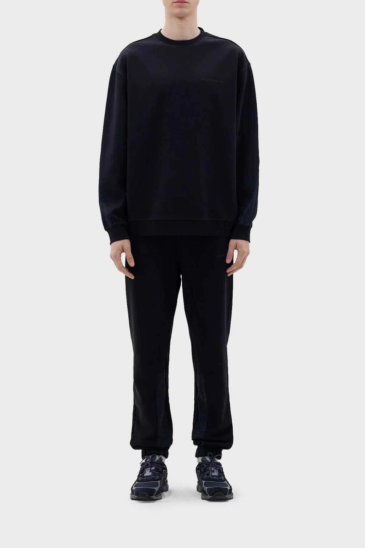 Les Benjamins Pamuklu Regular Fit Bisiklet Yaka Erkek Sweat LB23FWCLAMUSW-403 SİYAH - 2