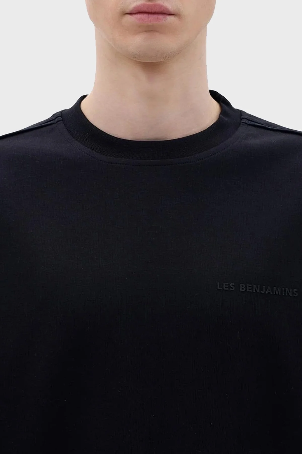 Les Benjamins Pamuklu Regular Fit Bisiklet Yaka Erkek Sweat LB23FWCLAMUSW-403 SİYAH - 4