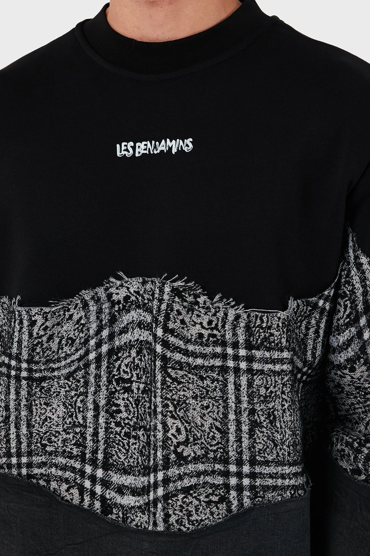 Les Benjamins Pamuklu Regular Fit Bisiklet Yaka Erkek Sweat LB24FWEAPMUSW-010 SİYAH - 5