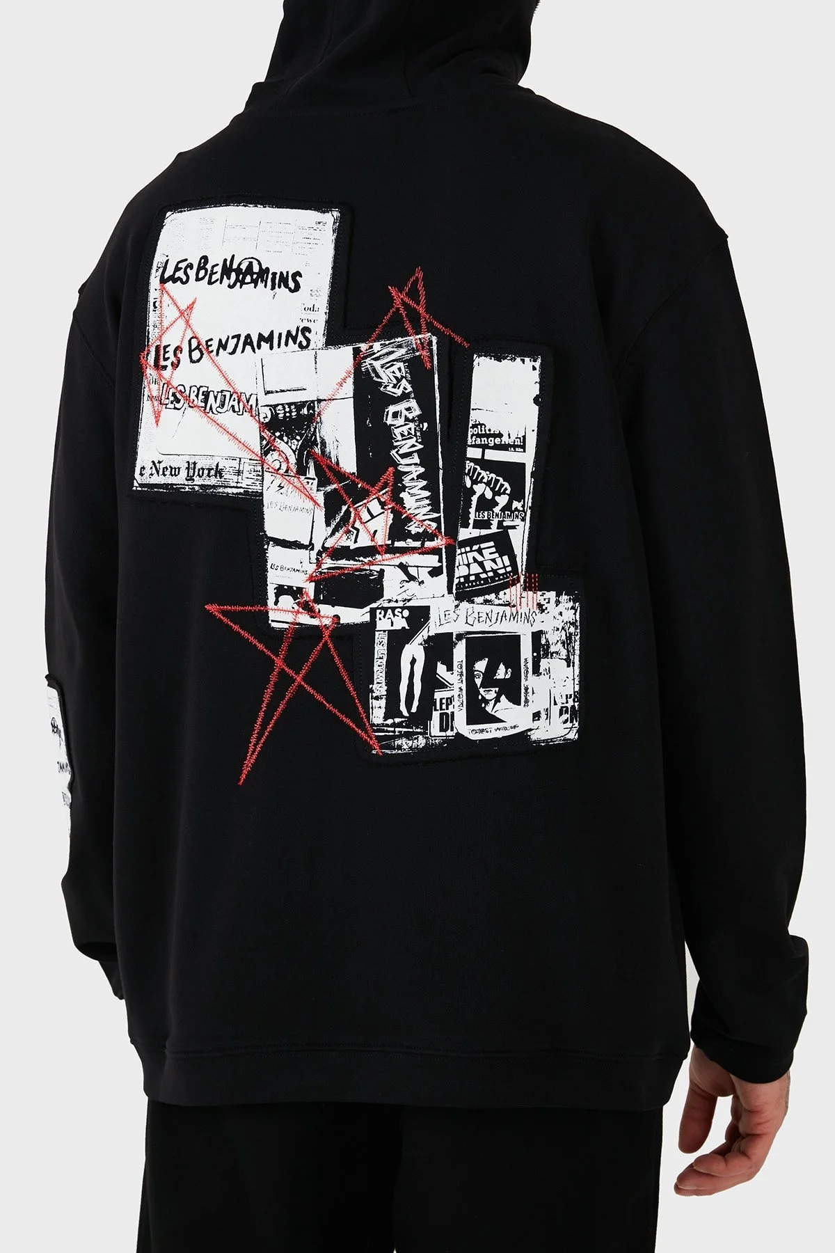 Les Benjamins Pamuklu Regular Fit Kapüşonlu Fermuarlı Erkek Sweat LB24FWEAPMUZH-002 SİYAH - 14