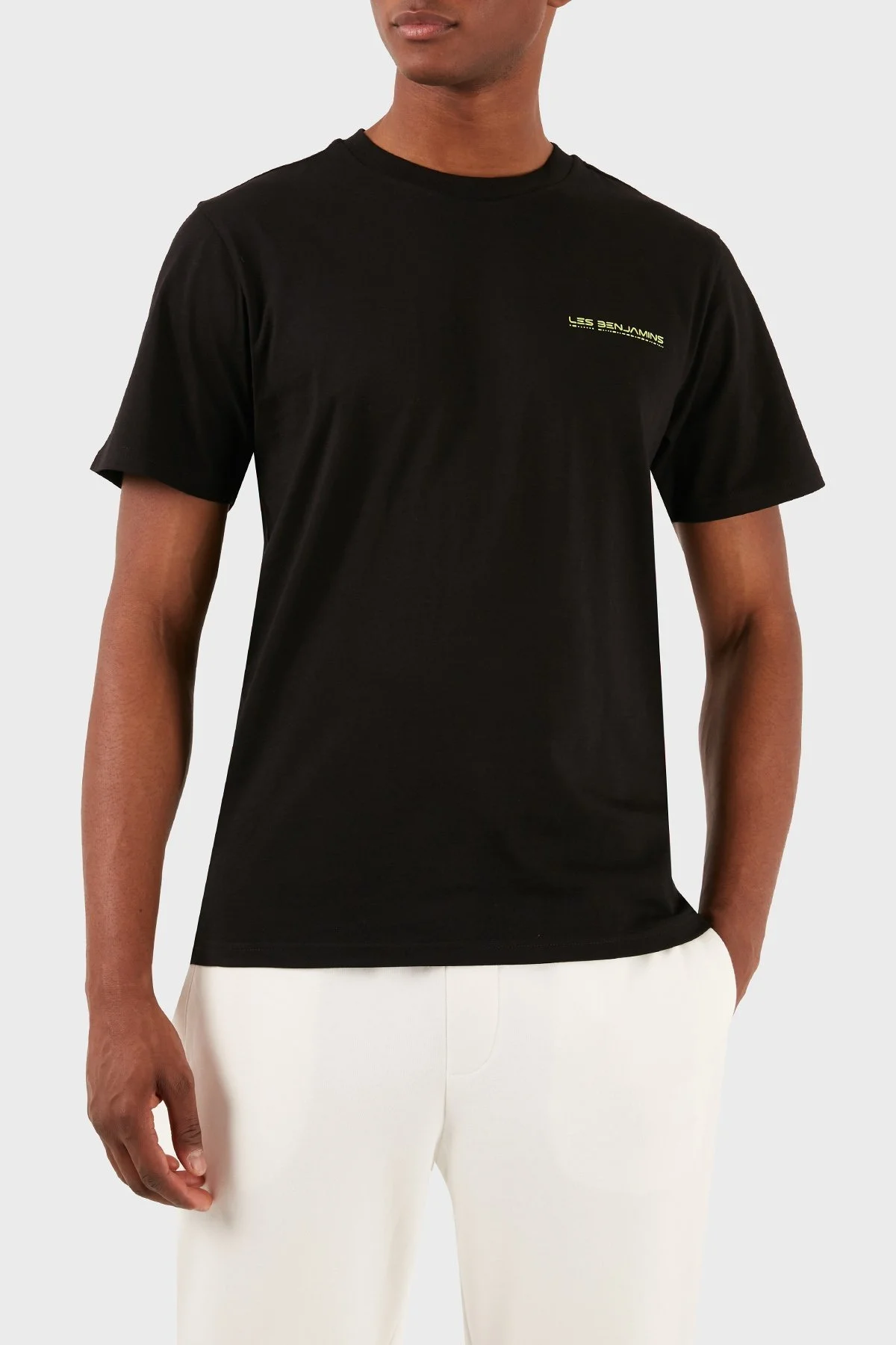 Les Benjamins Pamuklu Regular Fit Bisiklet Yaka Erkek T Shirt LB24SSKISMUTS-002 SİYAH - 6