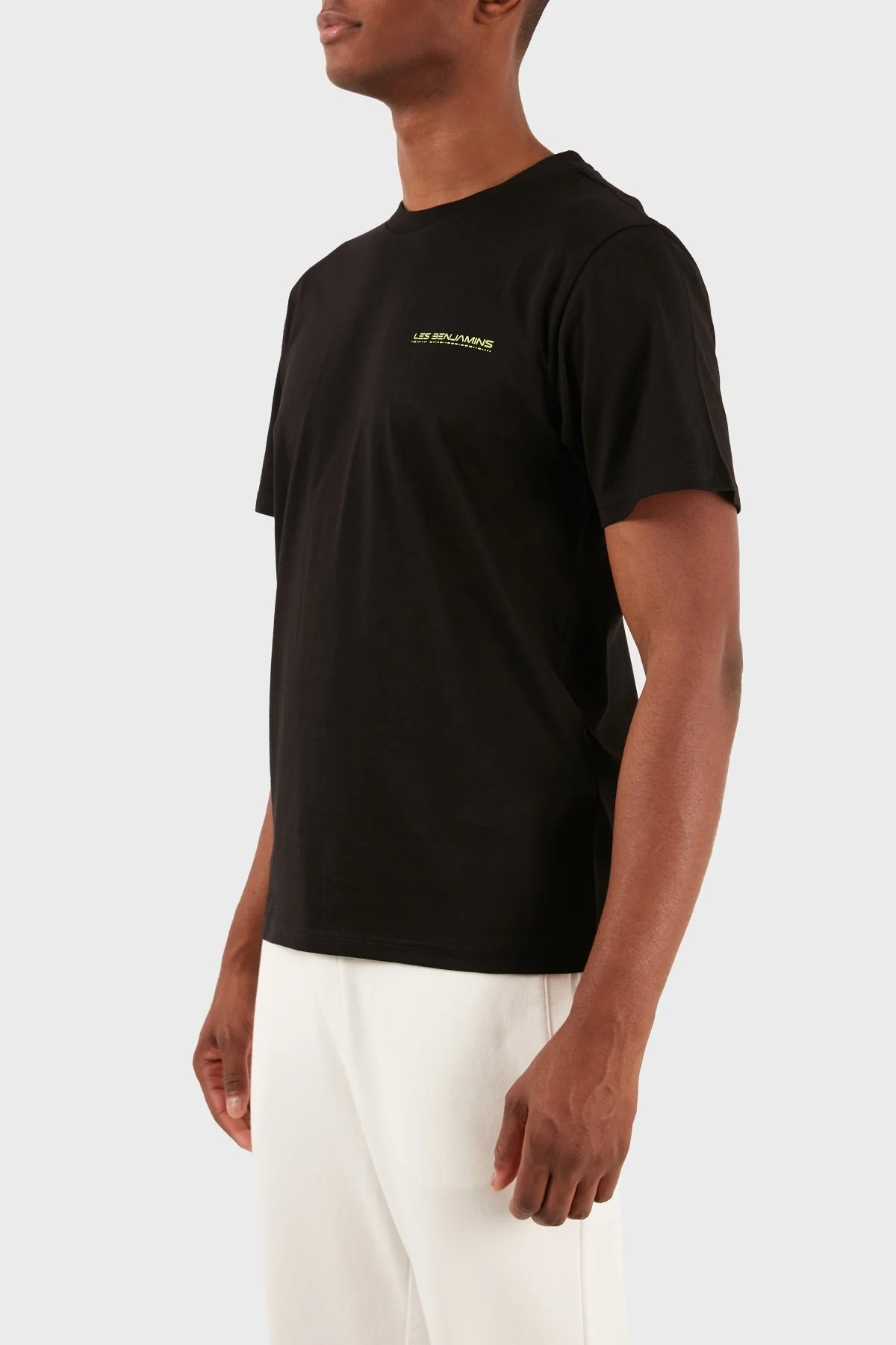 Les Benjamins Pamuklu Regular Fit Bisiklet Yaka Erkek T Shirt LB24SSKISMUTS-002 SİYAH - 7