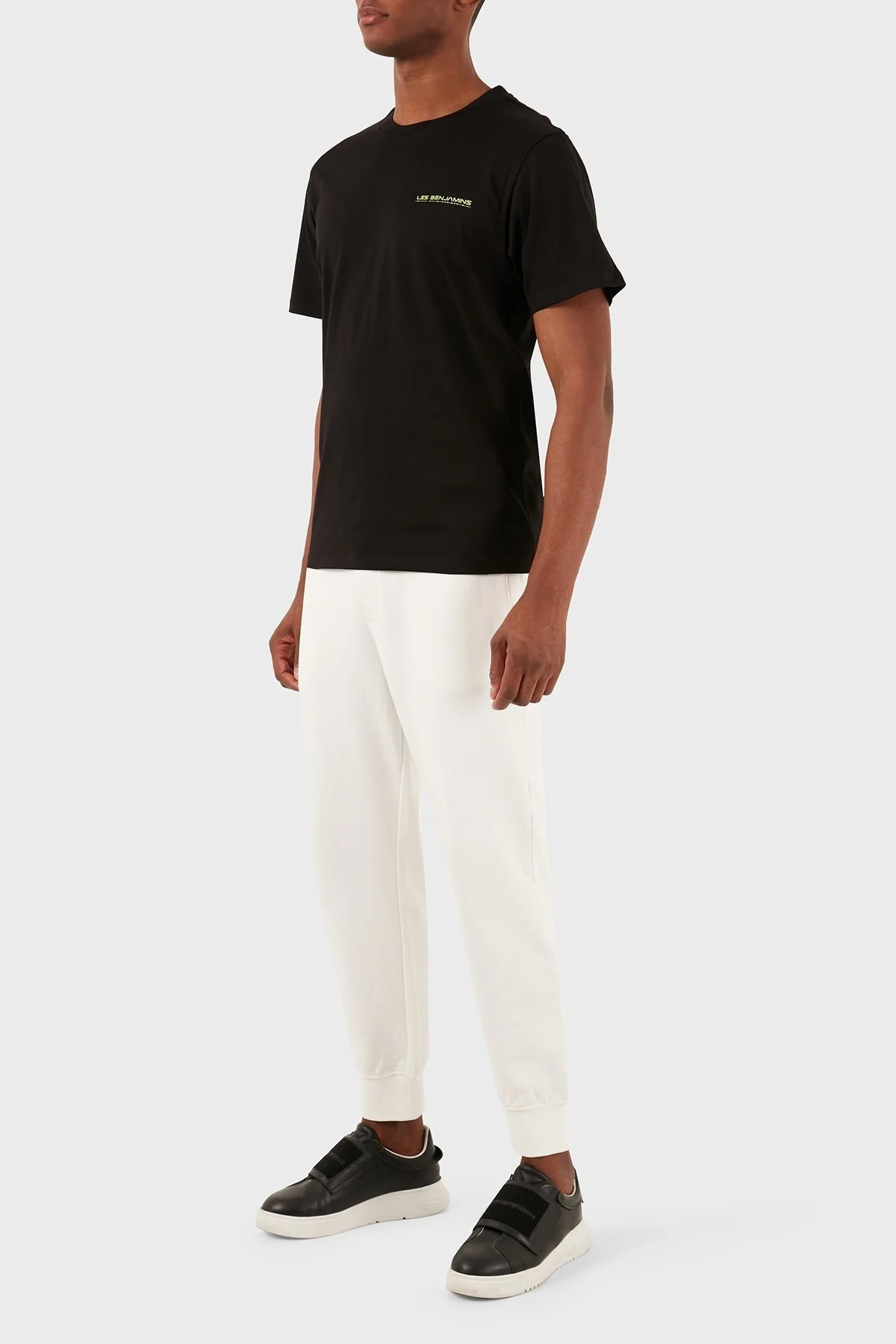 Les Benjamins Pamuklu Regular Fit Bisiklet Yaka Erkek T Shirt LB24SSKISMUTS-002 SİYAH - 9