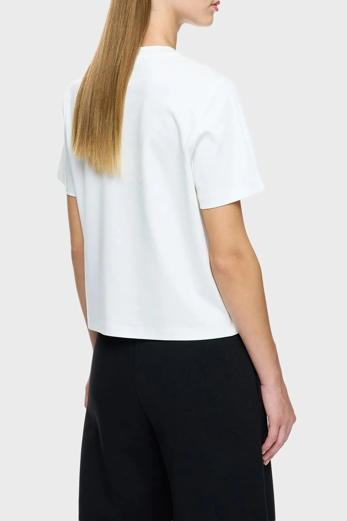 Les Benjamins Pamuklu Regular Fit Bisiklet Yaka Logolu Bayan T Shirt LB25FWCLAFUTS-409 BEYAZ - 3