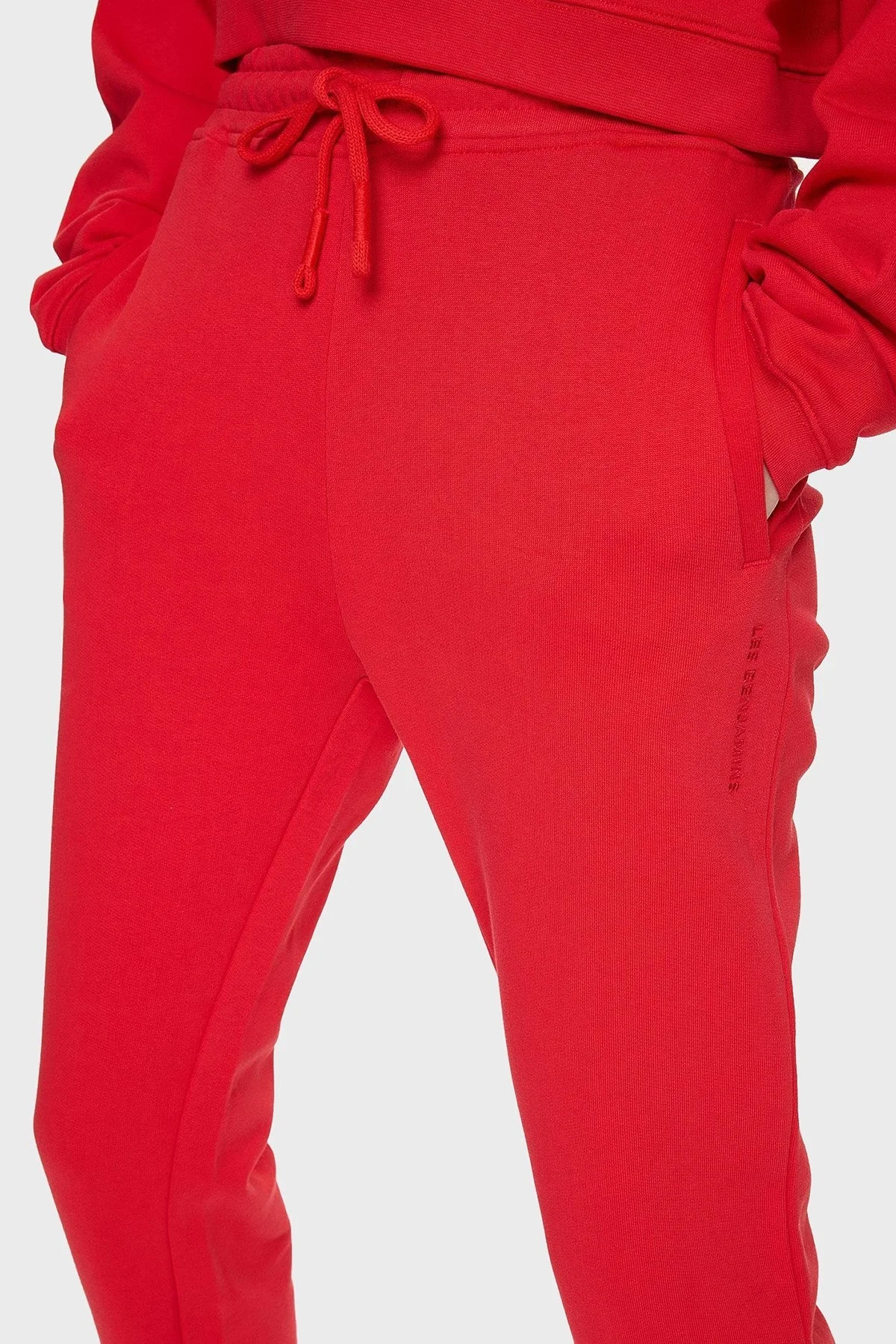 Les Benjamins Pamuklu Regular Fit Cepli Jogger Spor Bayan Pantolon LB24FWESSFUSP-302 KIRMIZI - 4