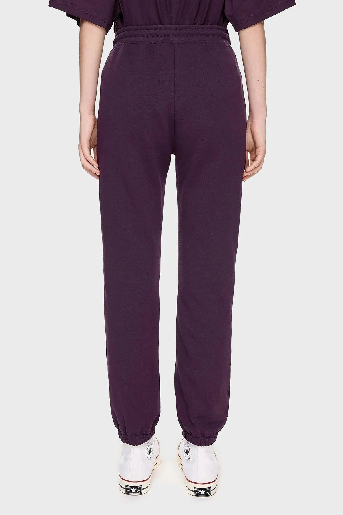 Les Benjamins Pamuklu Regular Fit Cepli Jogger Spor Bayan Pantolon LB24FWESSFUSP-303 MOR - 2