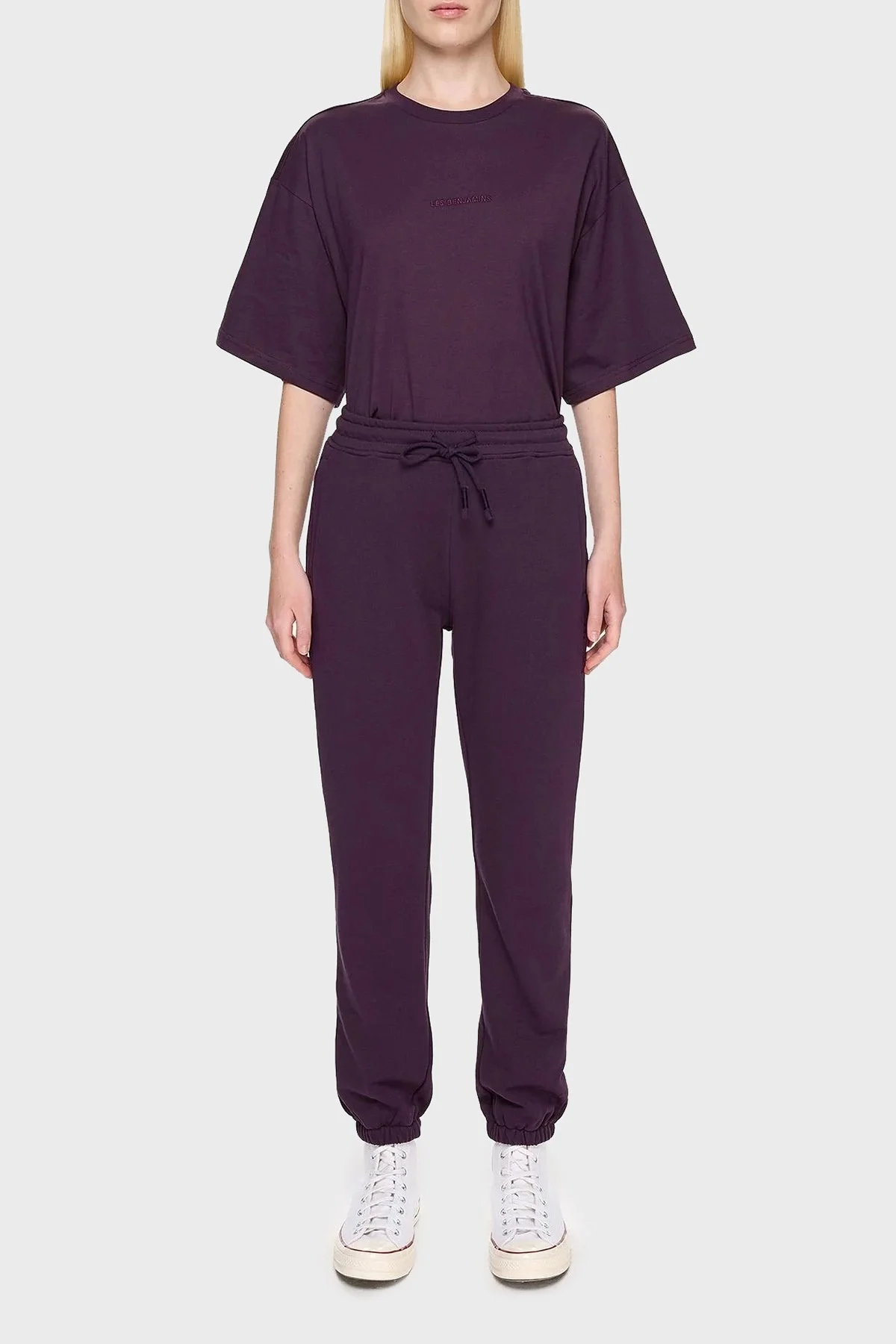 Les Benjamins Pamuklu Regular Fit Cepli Jogger Spor Bayan Pantolon LB24FWESSFUSP-303 MOR - 5
