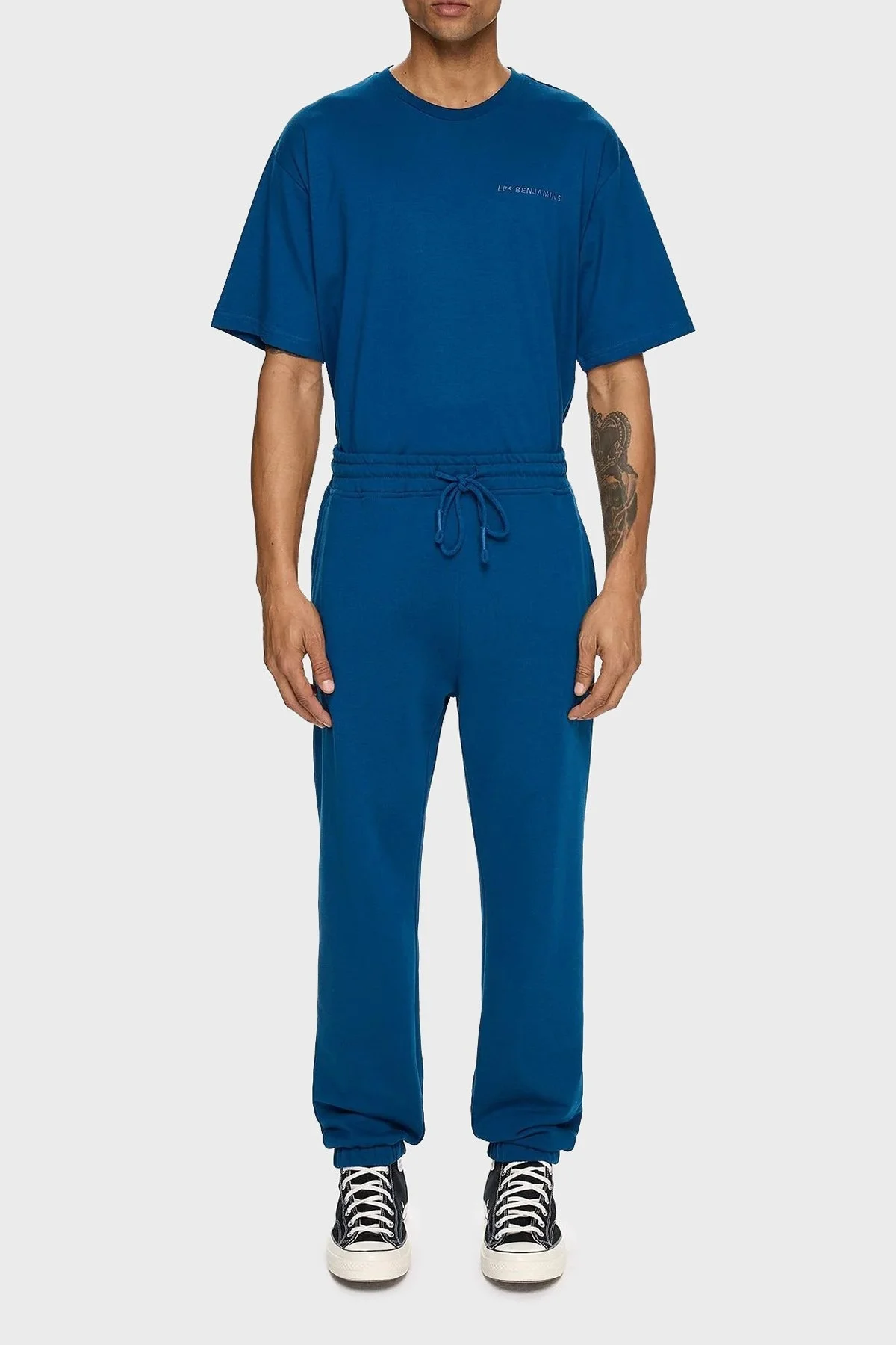 Les Benjamins Pamuklu Regular Fit Cepli Jogger Spor Erkek Pantolon LB24FWESSMUSP-302 PETROL - 5