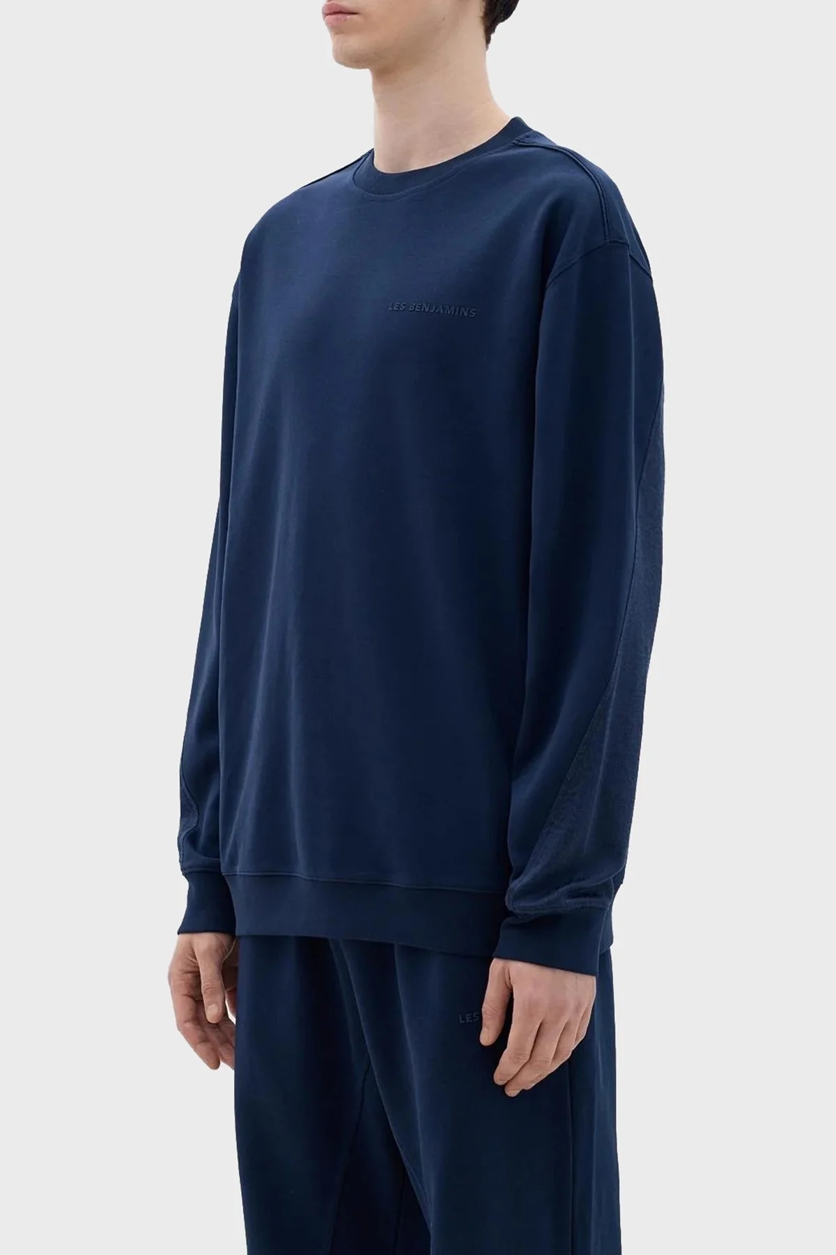 Les Benjamins Pamuklu Regular Fit Erkek Sweat LB23FWCLAMUSW-401 LACİVERT - 2